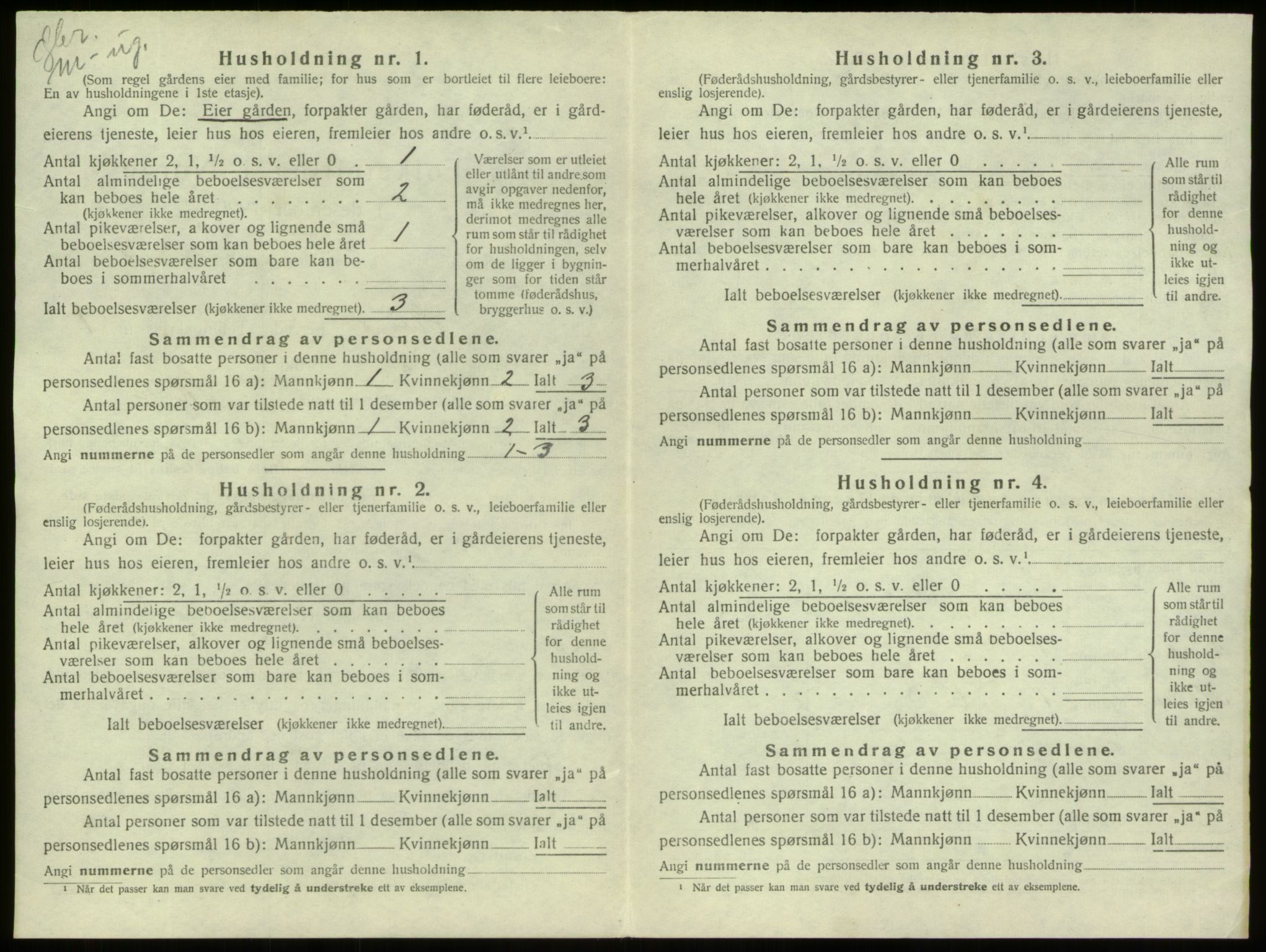 SAB, 1920 census for Stryn, 1920, p. 54