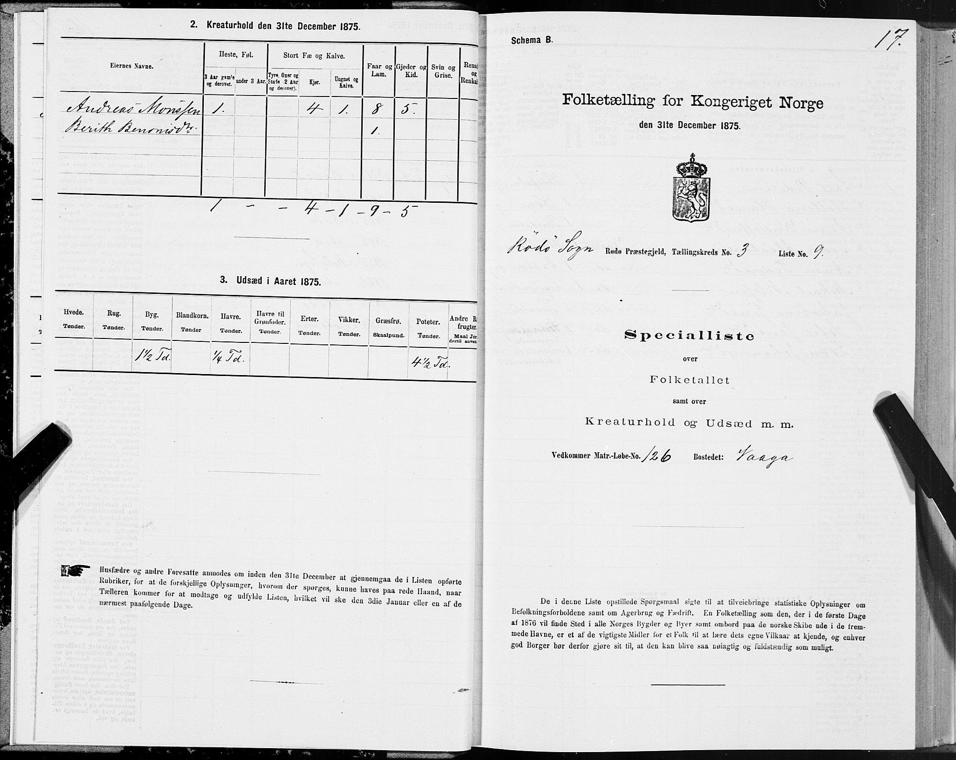 SAT, 1875 census for 1836P Rødøy, 1875, p. 2017