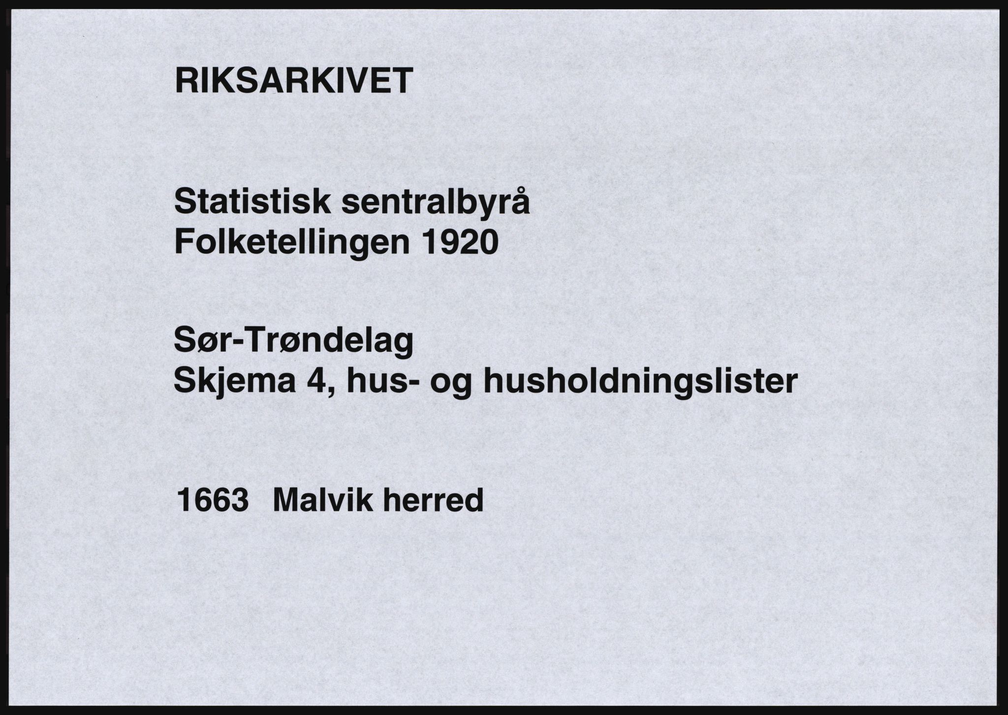 SAT, 1920 census for Malvik, 1920, p. 40