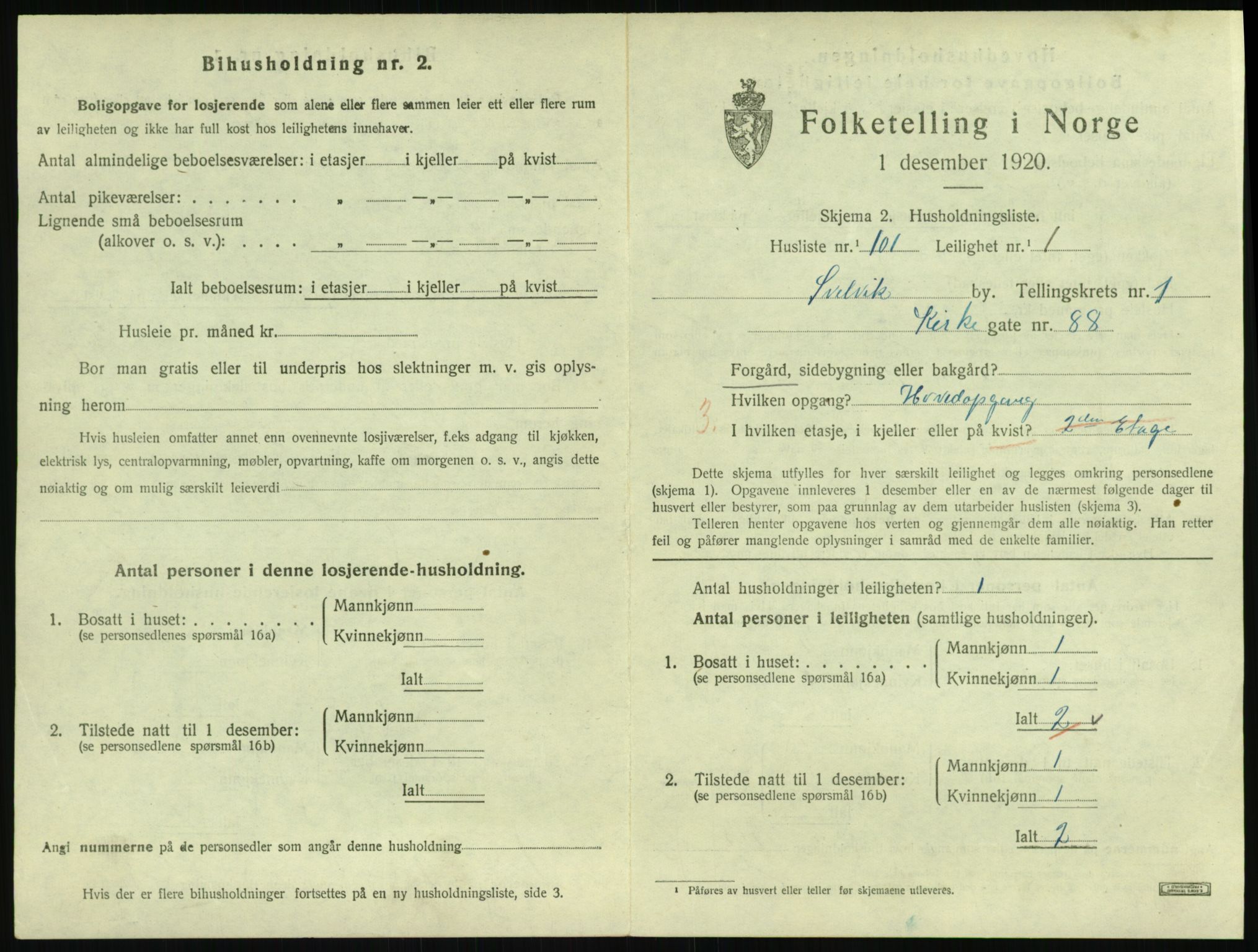 SAKO, 1920 census for Svelvik, 1920, p. 803