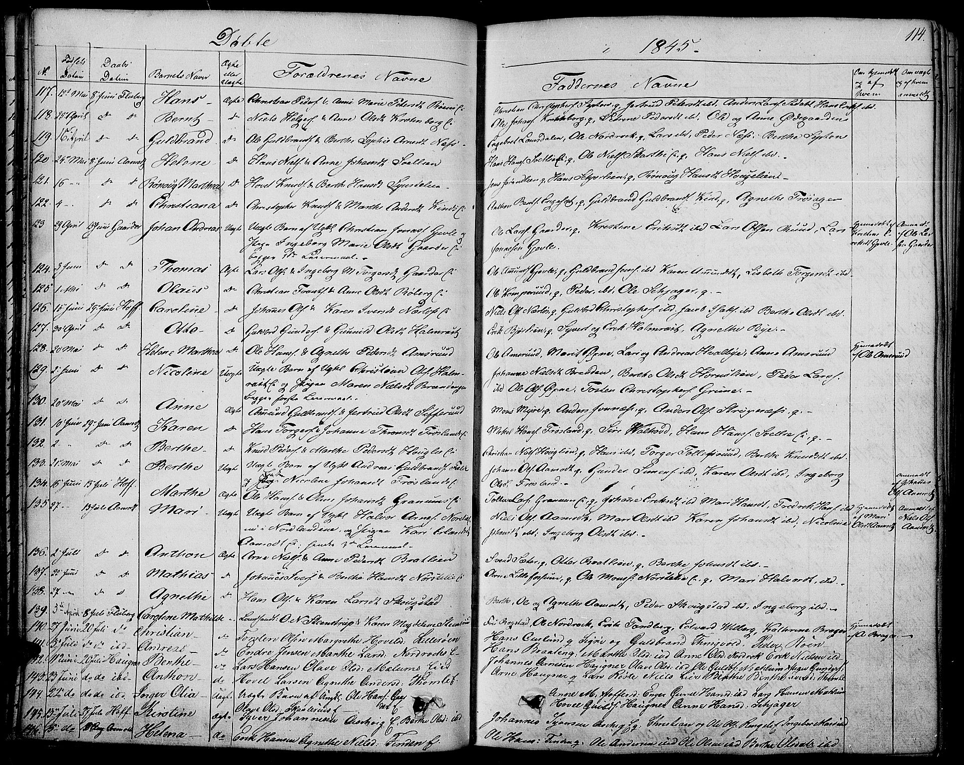 Land prestekontor, AV/SAH-PREST-120/H/Ha/Haa/L0008: Parish register (official) no. 8, 1830-1846, p. 114