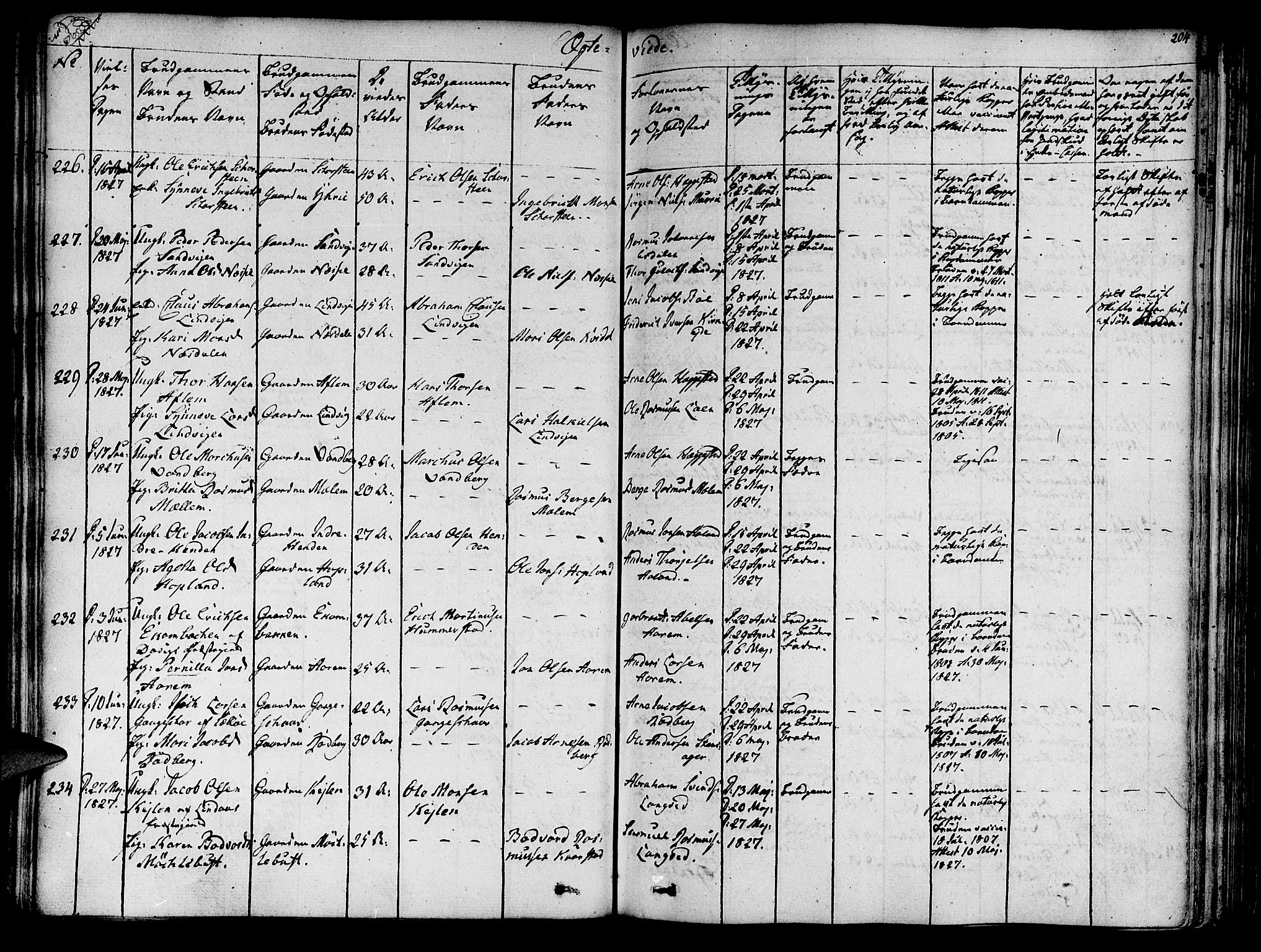 Innvik sokneprestembete, AV/SAB-A-80501: Parish register (official) no. A 3, 1820-1832, p. 204