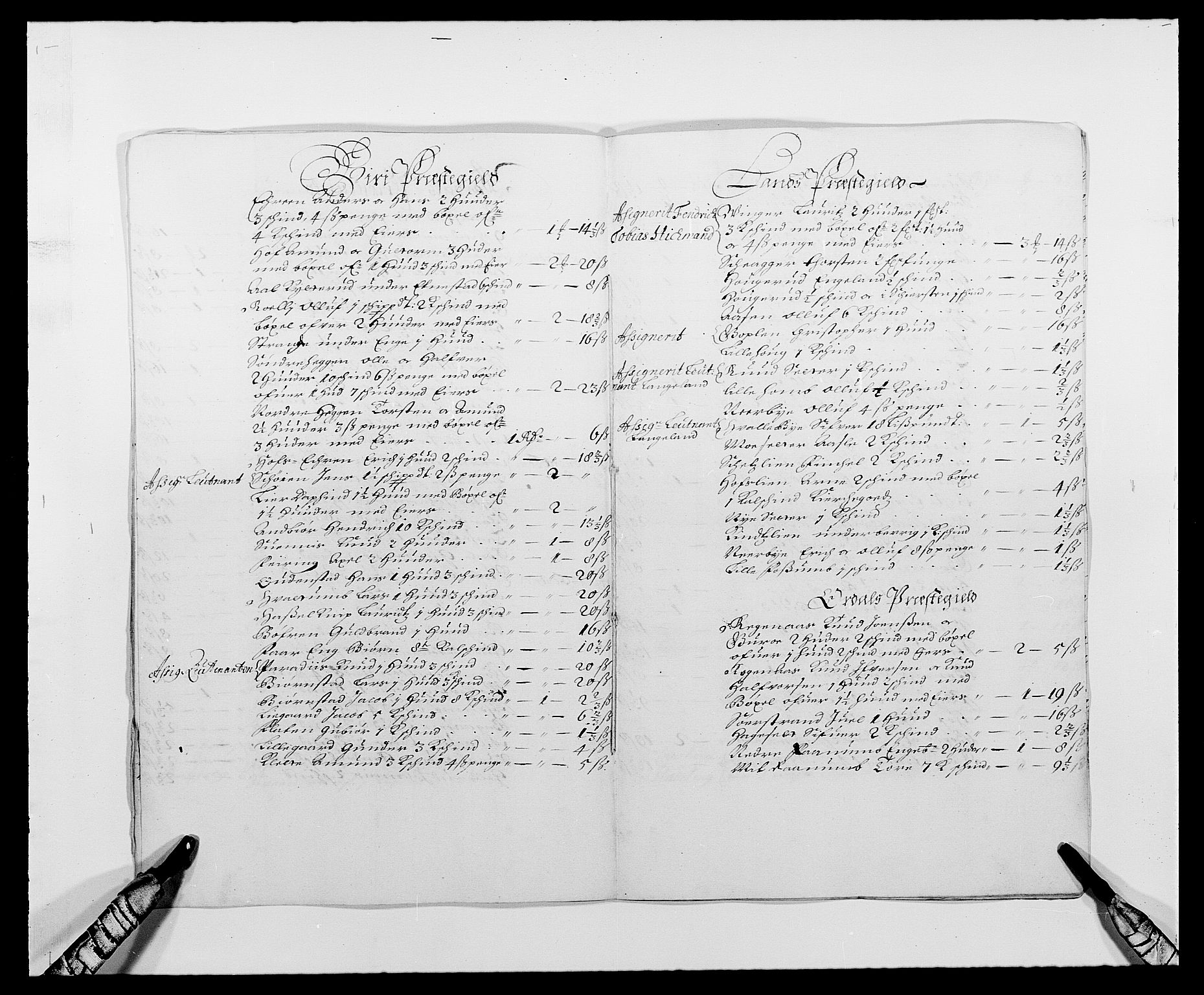 Rentekammeret inntil 1814, Reviderte regnskaper, Fogderegnskap, AV/RA-EA-4092/R18/L1287: Fogderegnskap Hadeland, Toten og Valdres, 1688, p. 211