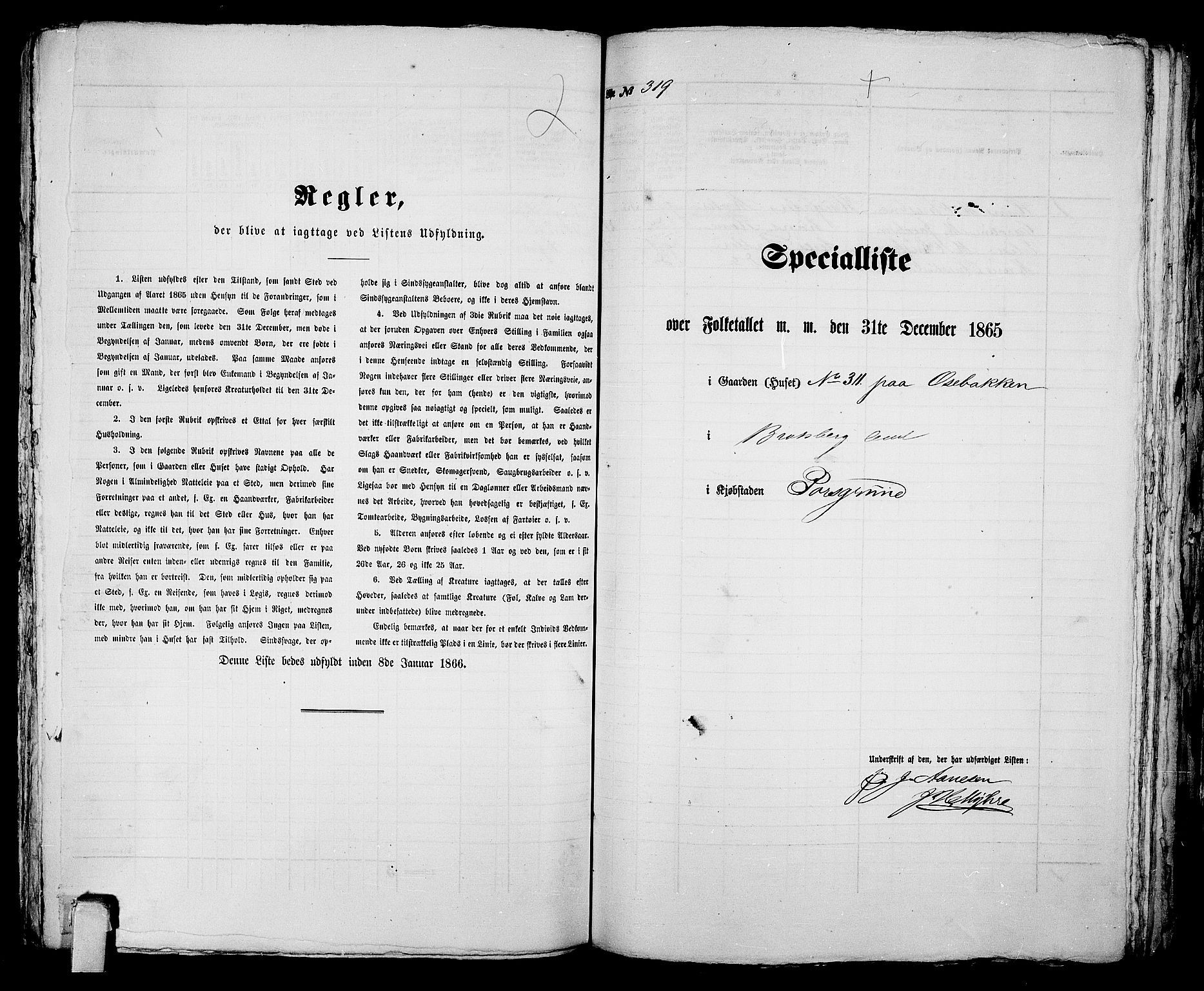 RA, 1865 census for Porsgrunn, 1865, p. 650