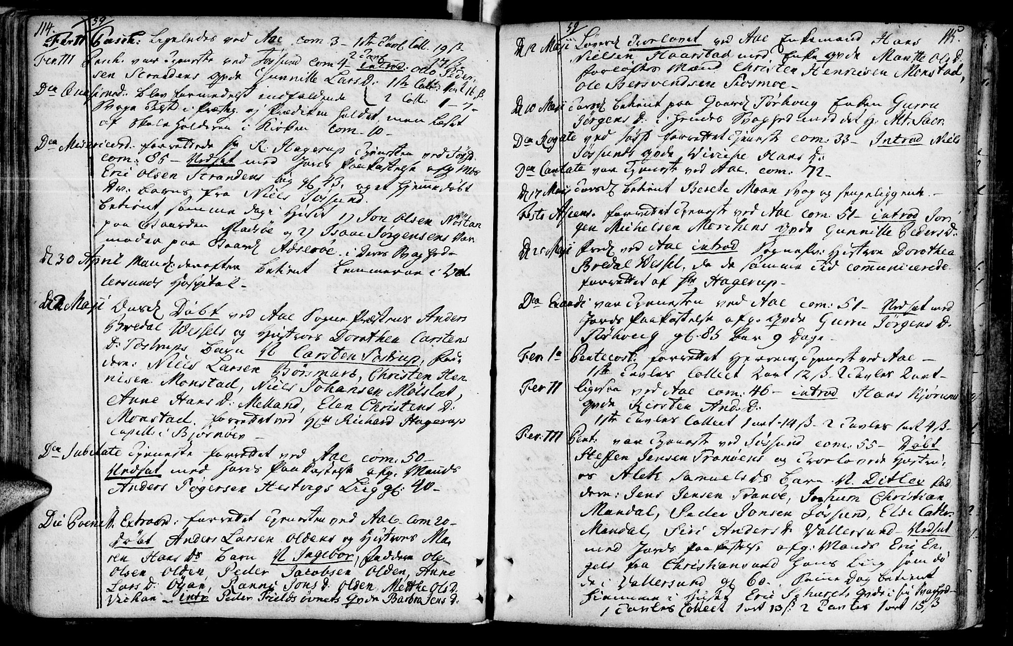 Ministerialprotokoller, klokkerbøker og fødselsregistre - Sør-Trøndelag, SAT/A-1456/655/L0672: Parish register (official) no. 655A01, 1750-1779, p. 114-115