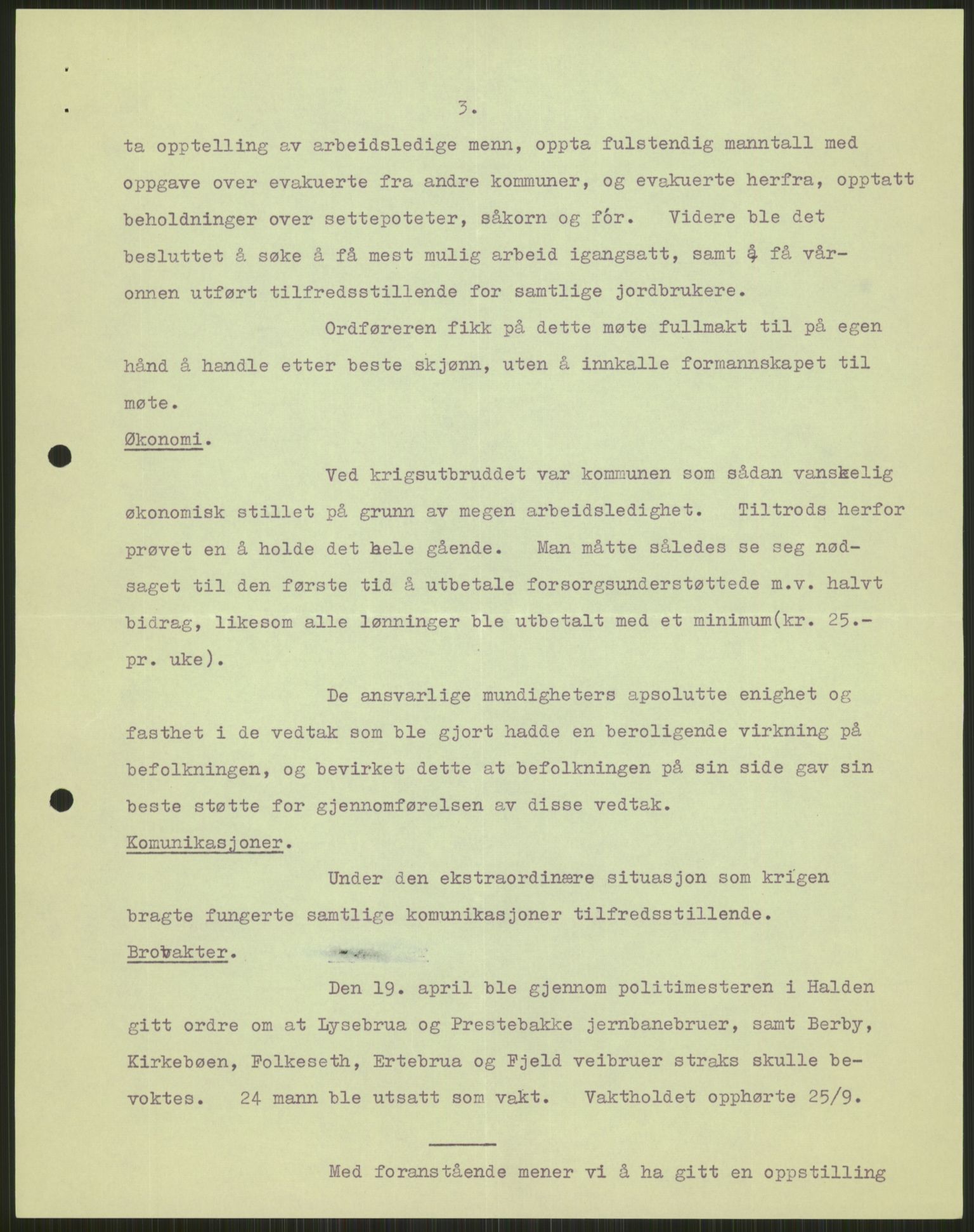 Forsvaret, Forsvarets krigshistoriske avdeling, AV/RA-RAFA-2017/Y/Ya/L0013: II-C-11-31 - Fylkesmenn.  Rapporter om krigsbegivenhetene 1940., 1940, p. 91