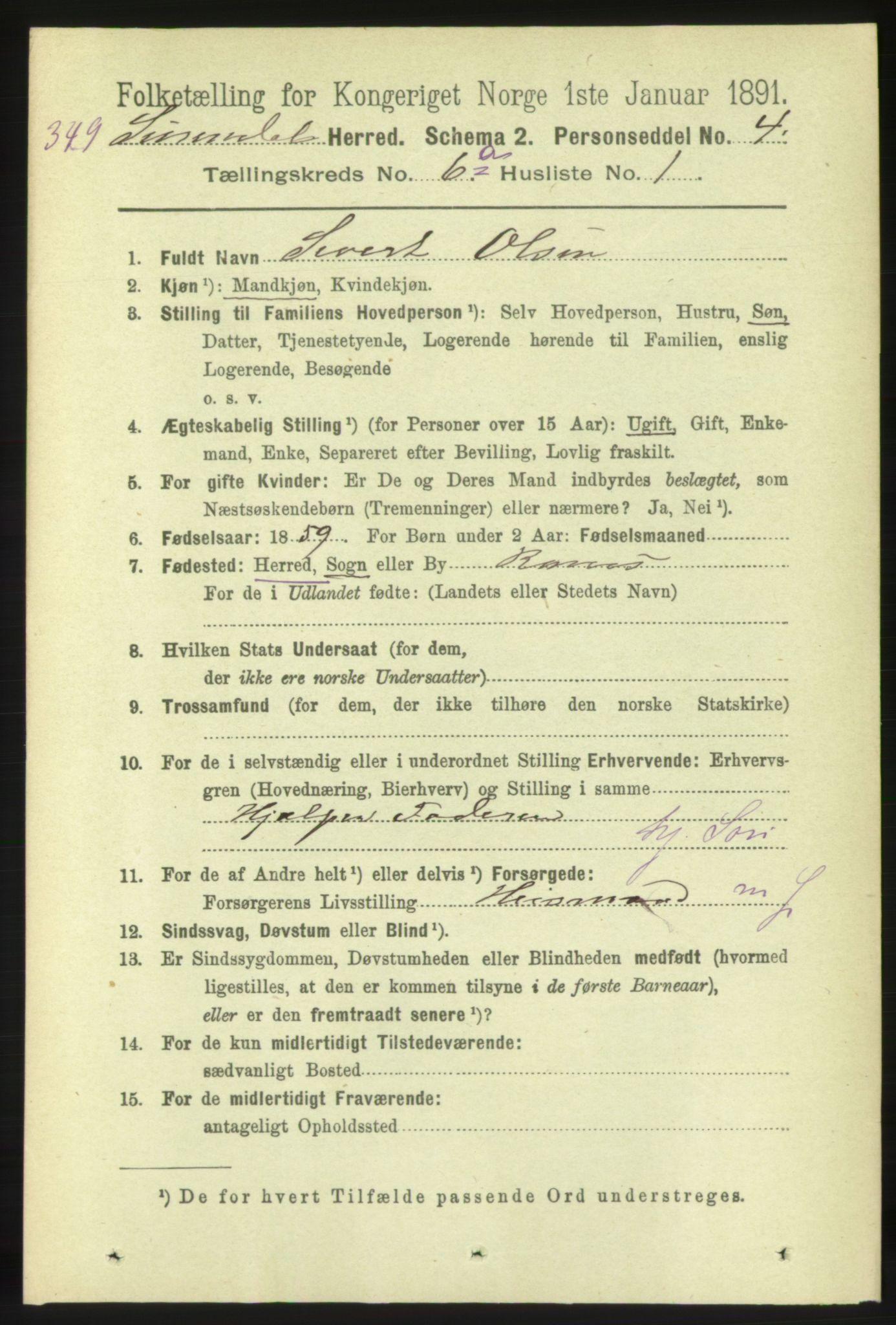 RA, 1891 census for 1566 Surnadal, 1891, p. 1674