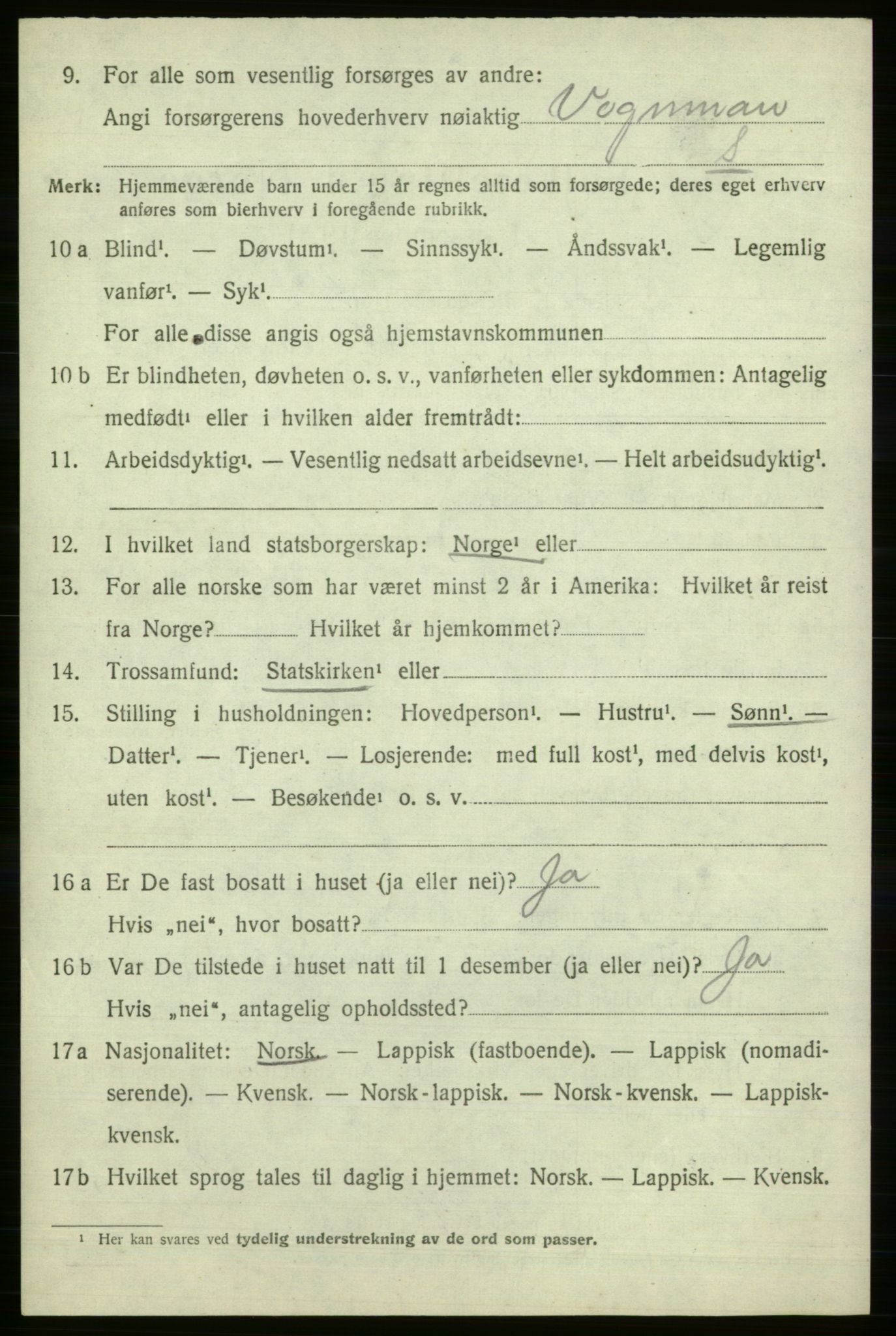 SATØ, 1920 census for Berlevåg, 1920, p. 938