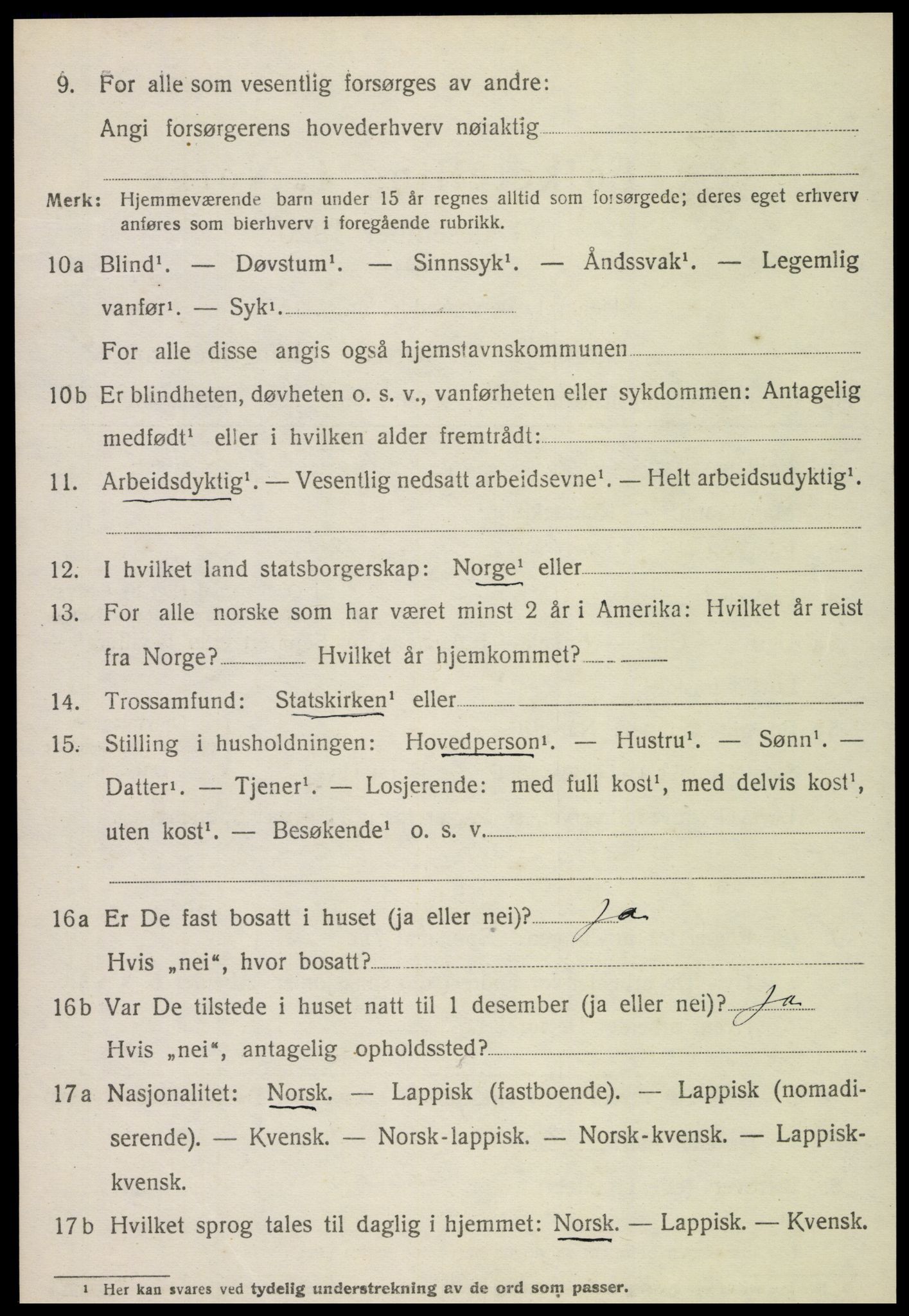 SAT, 1920 census for Leka, 1920, p. 1726