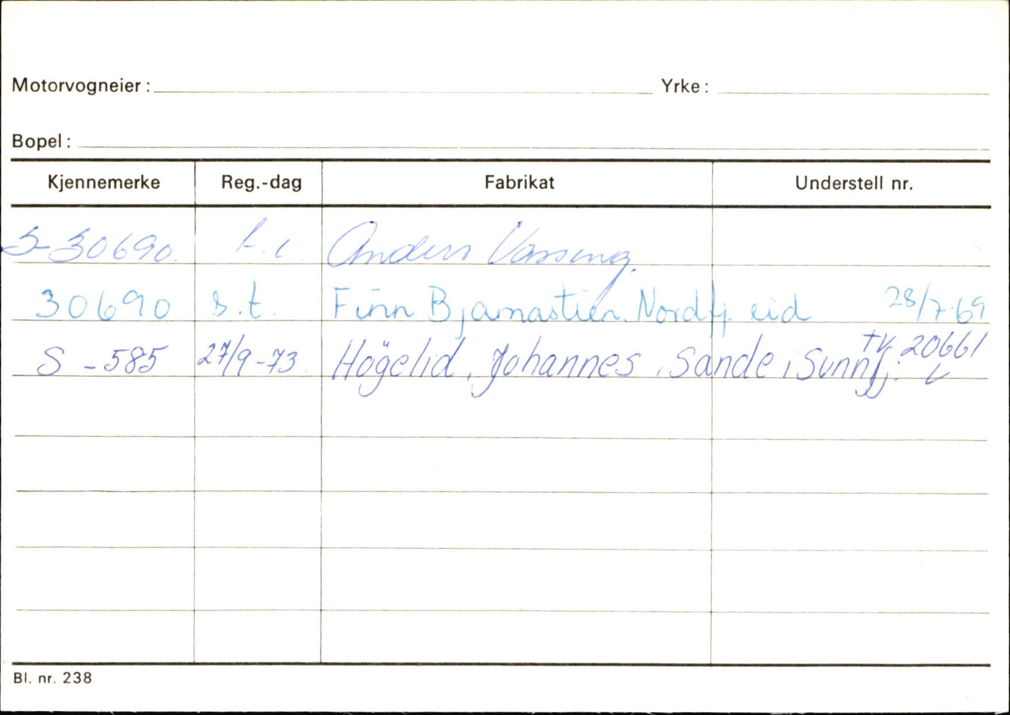 Statens vegvesen, Sogn og Fjordane vegkontor, AV/SAB-A-5301/4/F/L0132: Eigarregister Askvoll A-Å. Balestrand A-Å, 1945-1975, p. 831