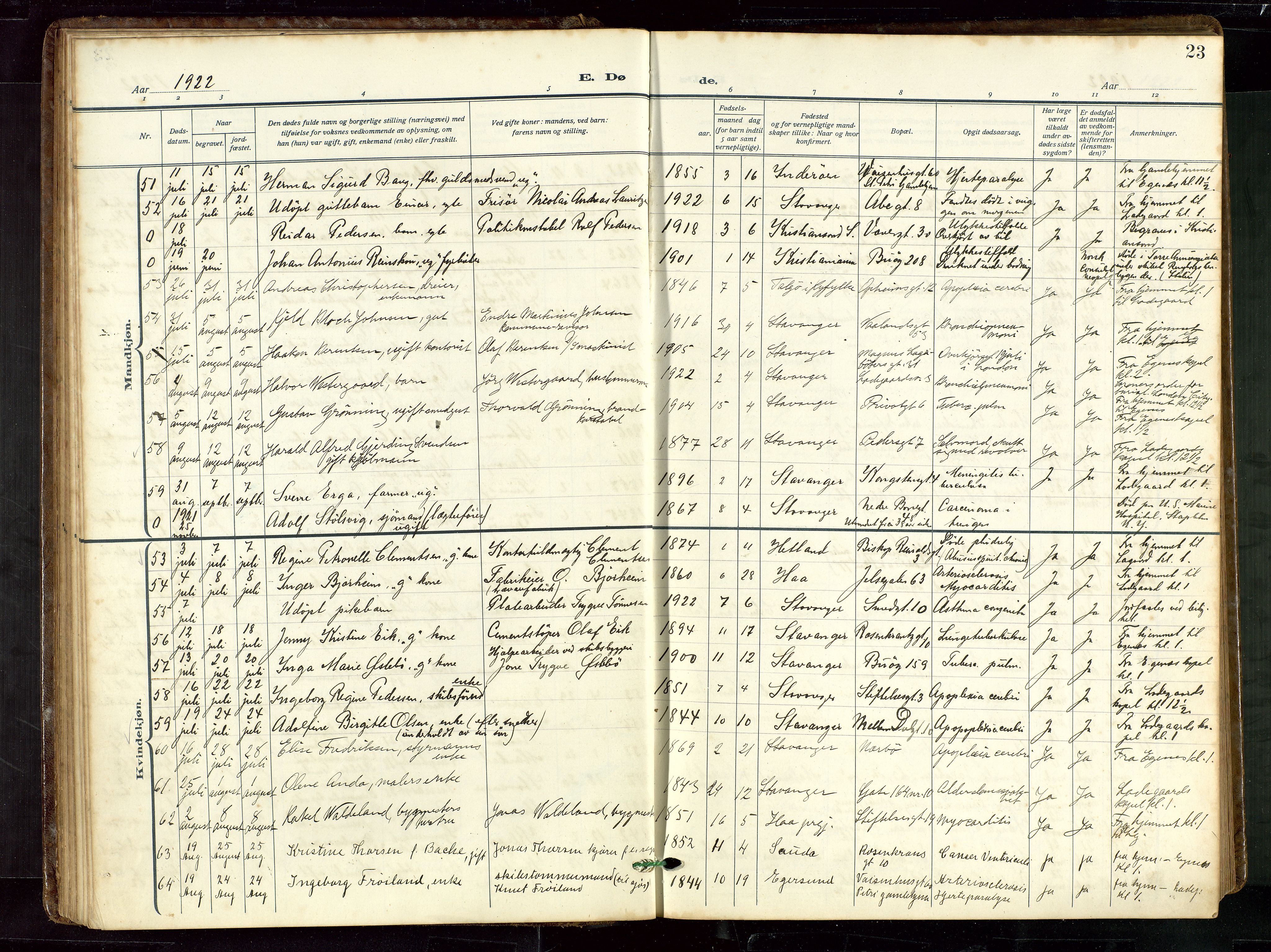 St. Petri sokneprestkontor, AV/SAST-A-101813/002/D/L0003: Parish register (official) no. A 28, 1919-1938, p. 23