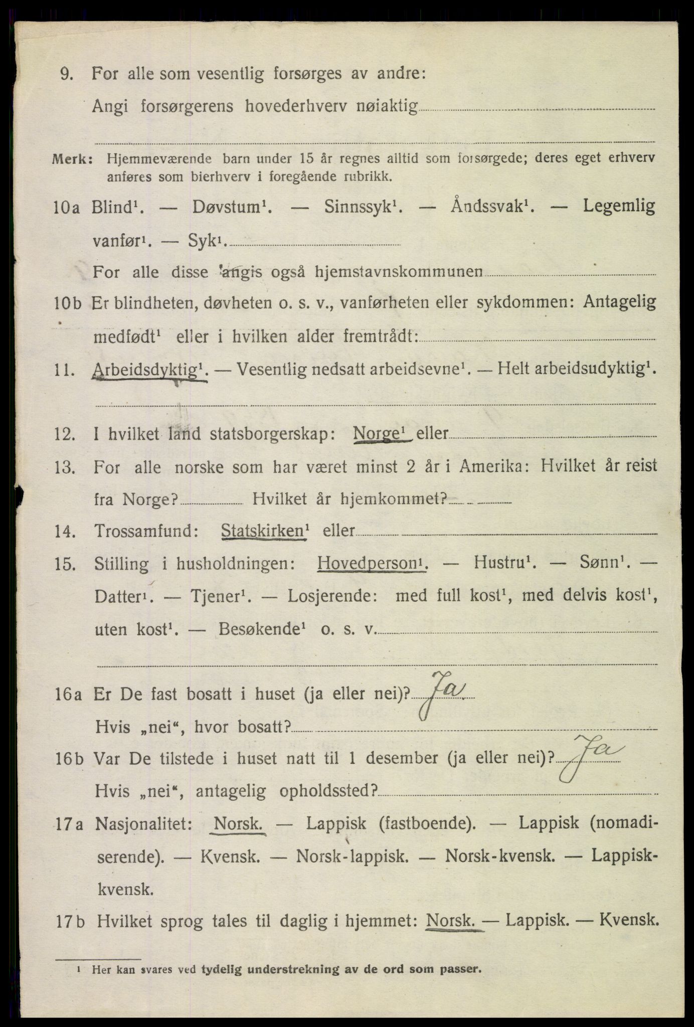 SAT, 1920 census for Hadsel, 1920, p. 7665