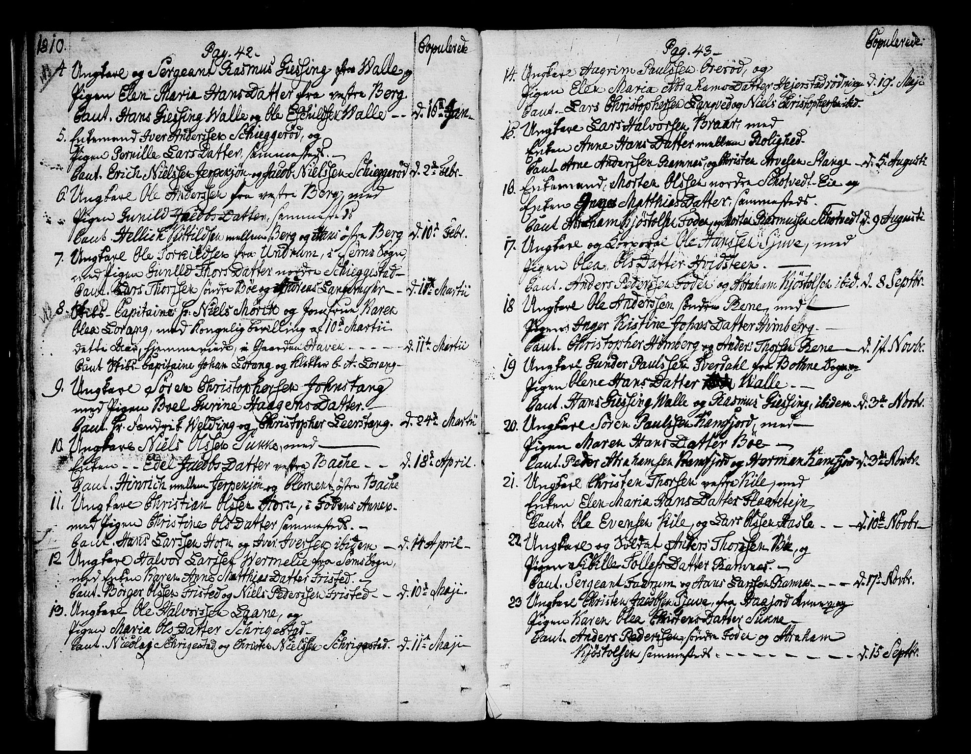 Ramnes kirkebøker, SAKO/A-314/F/Fa/L0003: Parish register (official) no. I 3, 1790-1813, p. 42-43