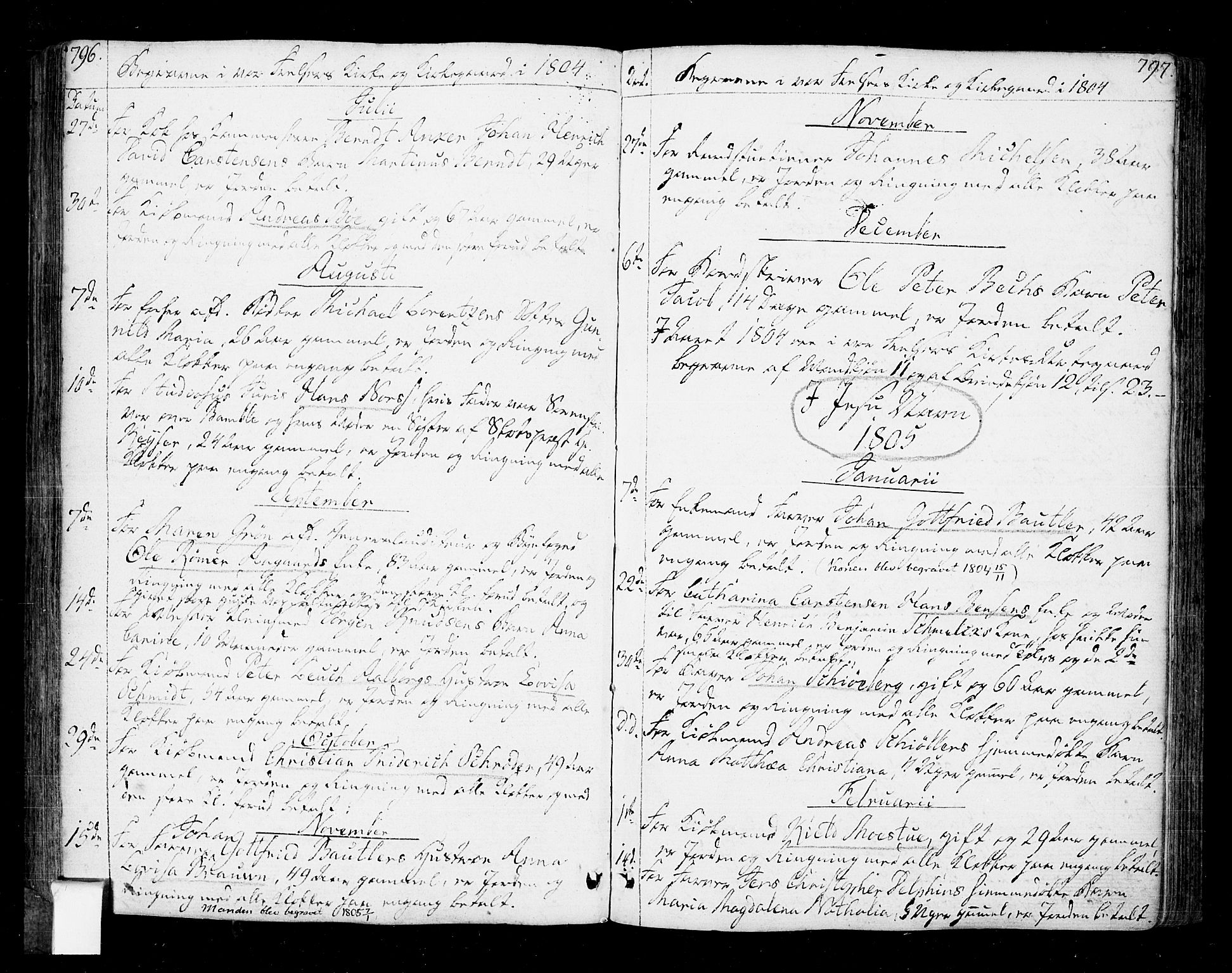 Oslo domkirke Kirkebøker, SAO/A-10752/F/Fa/L0005: Parish register (official) no. 5, 1787-1806, p. 796-797