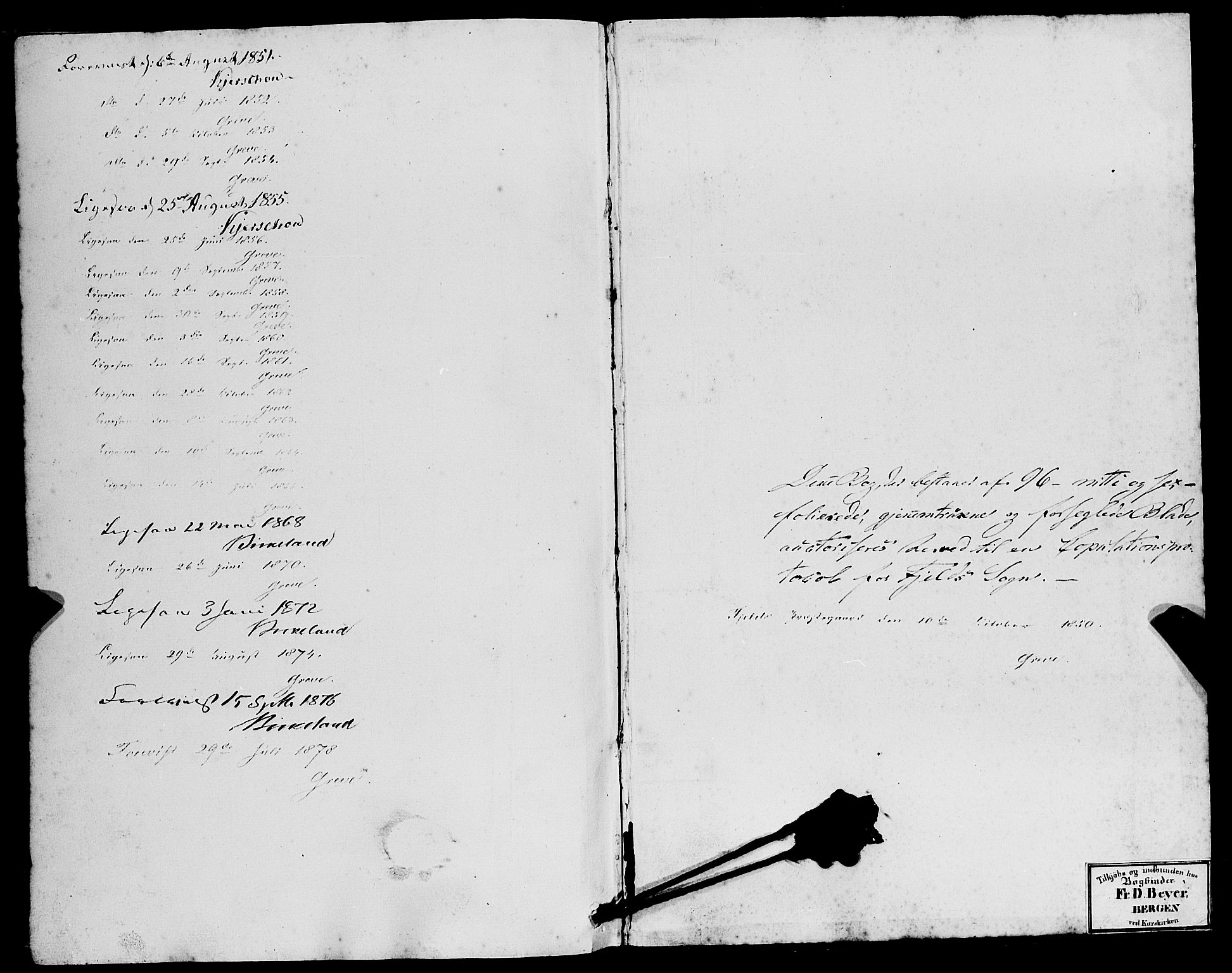 Fjell sokneprestembete, SAB/A-75301/H/Haa: Parish register (official) no. A 6, 1849-1877, p. 75