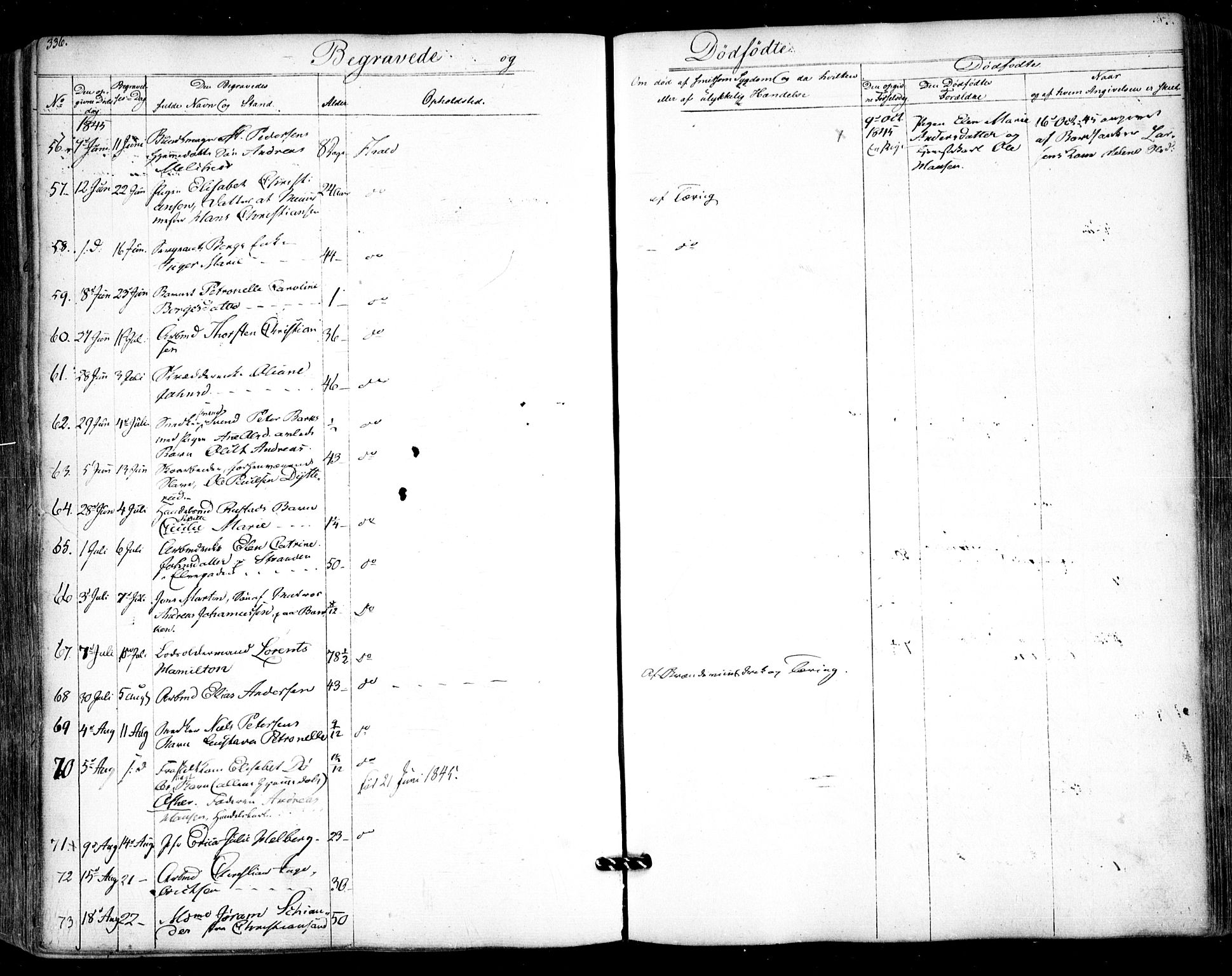 Halden prestekontor Kirkebøker, SAO/A-10909/F/Fa/L0006: Parish register (official) no. I 6, 1845-1856, p. 336