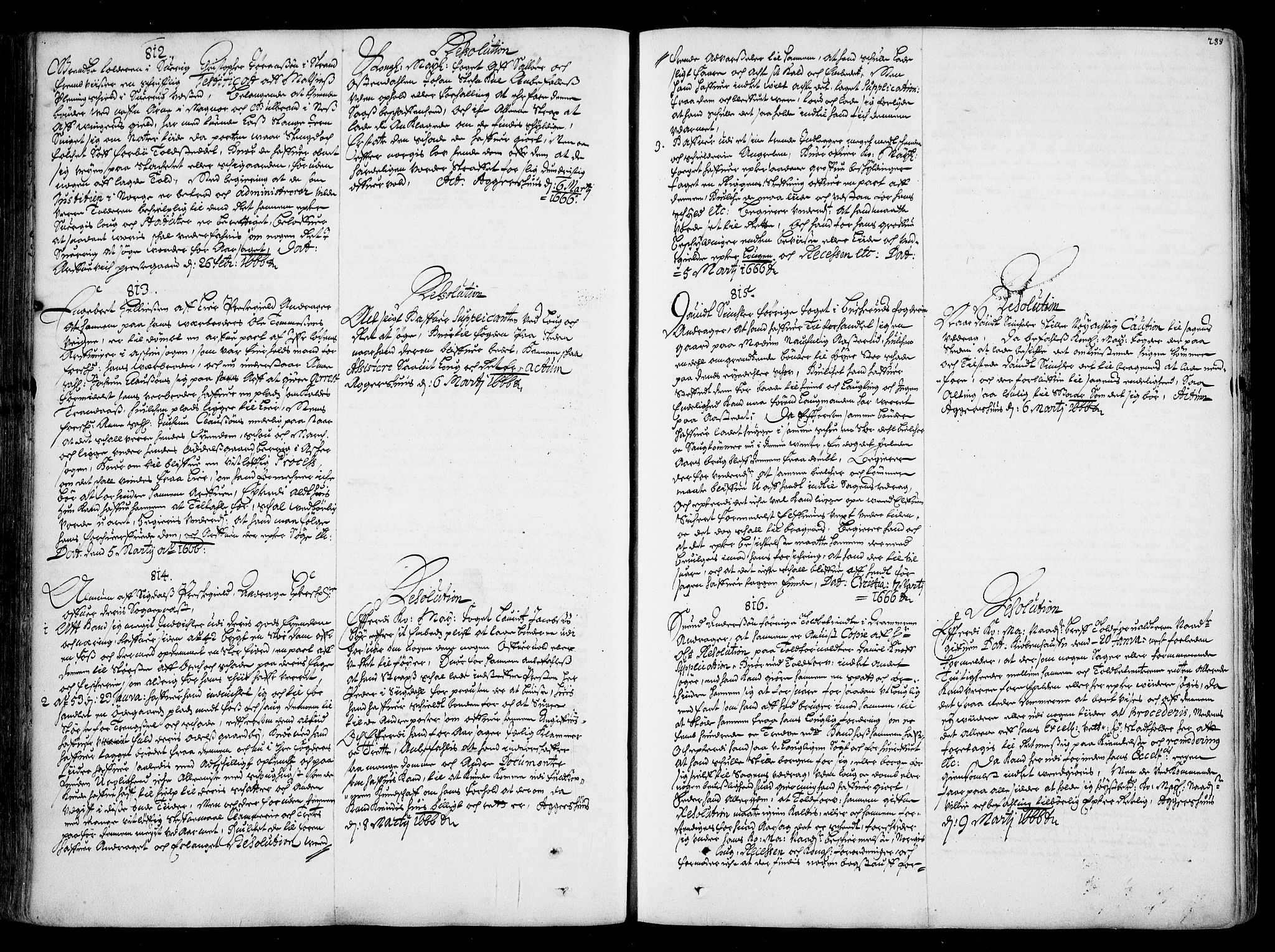 Stattholderembetet 1572-1771, RA/EA-2870/Ad/L0001: Supplikasjons- og resolusjonsprotokoll, 1662-1669, p. 287b-288a