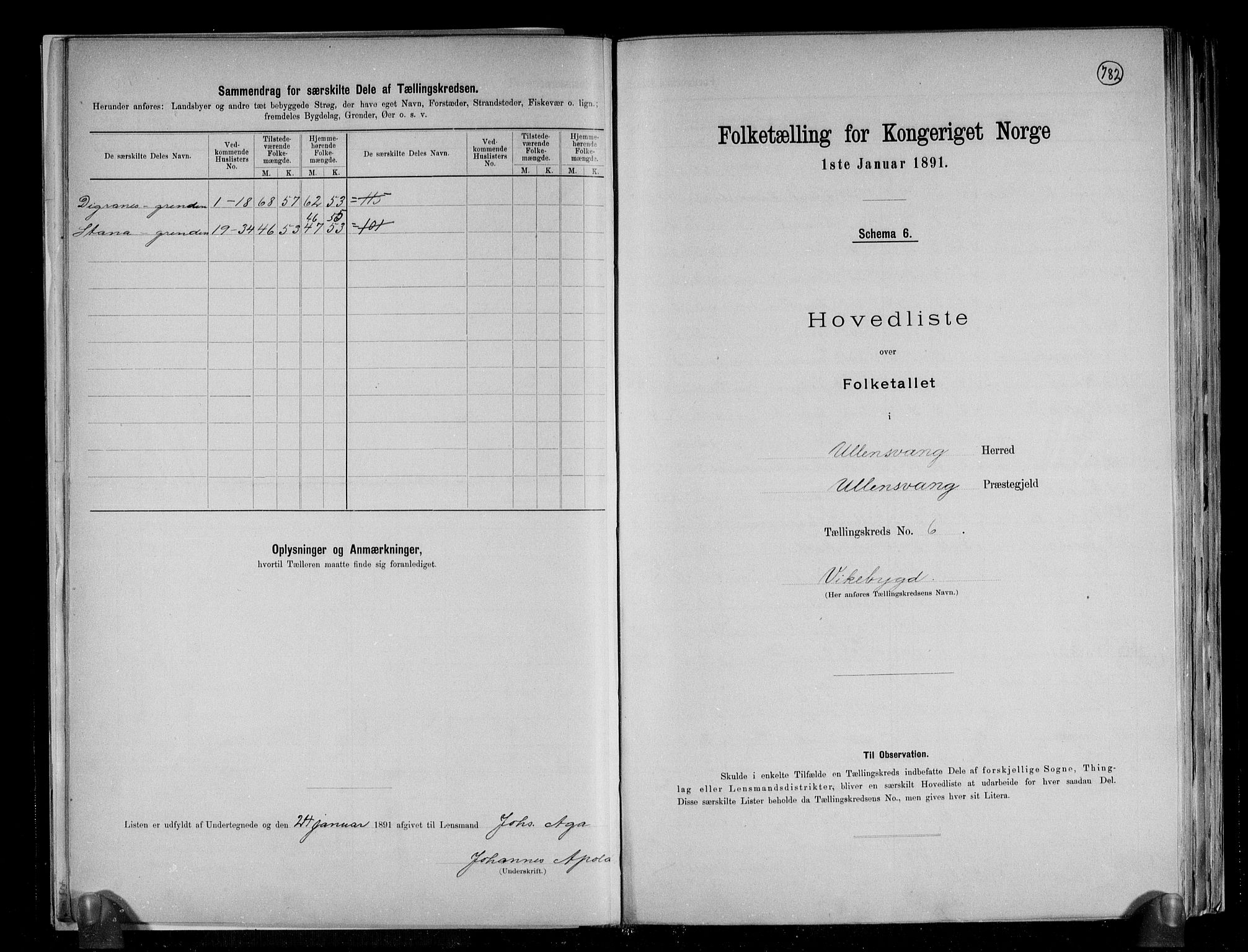RA, 1891 census for 1230 Ullensvang, 1891, p. 18