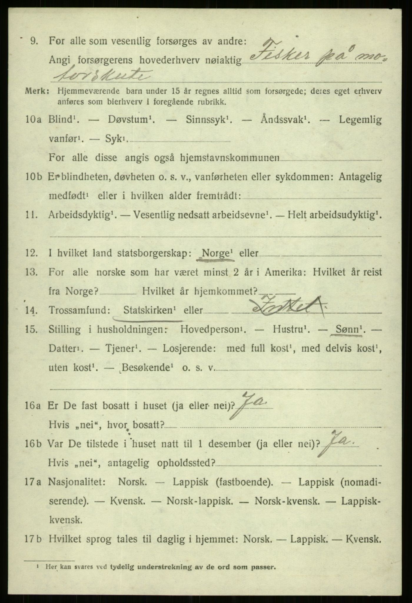 SATØ, 1920 census for Trondenes, 1920, p. 21048