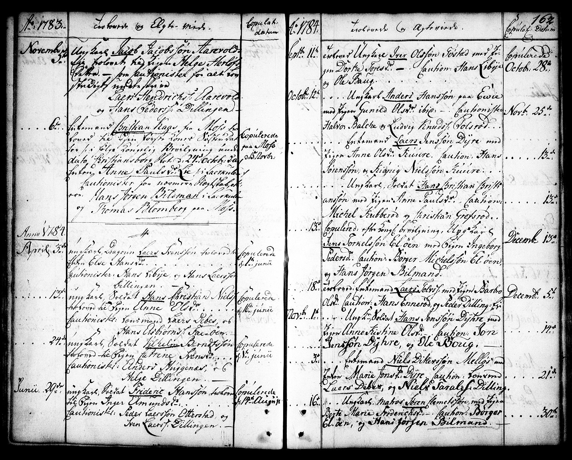 Rygge prestekontor Kirkebøker, SAO/A-10084b/F/Fa/L0002: Parish register (official) no. 2, 1771-1814, p. 162