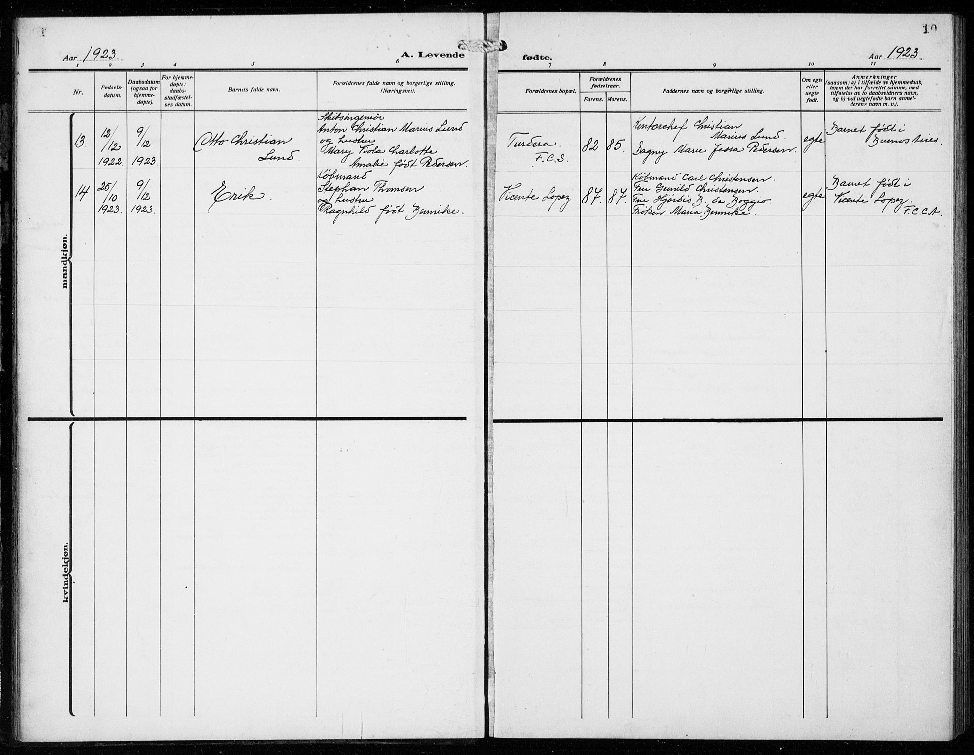 Den norske sjømannsmisjon i utlandet/Syd-Amerika (Buenos Aires m.fl.), SAB/SAB/PA-0118/H/Ha/L0003: Parish register (official) no. A 3, 1920-1938, p. 10