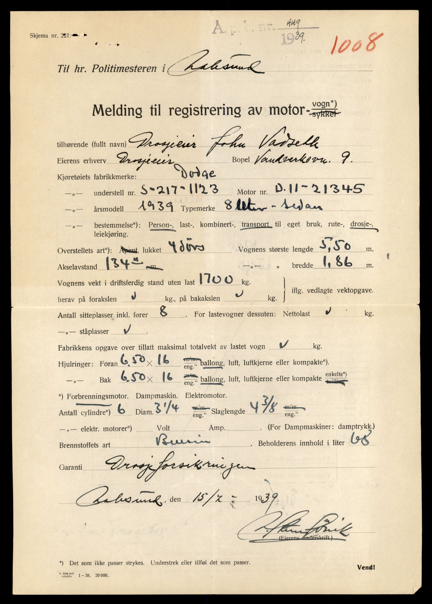 Møre og Romsdal vegkontor - Ålesund trafikkstasjon, AV/SAT-A-4099/F/Fe/L0042: Registreringskort for kjøretøy T 13906 - T 14079, 1927-1998, p. 3157