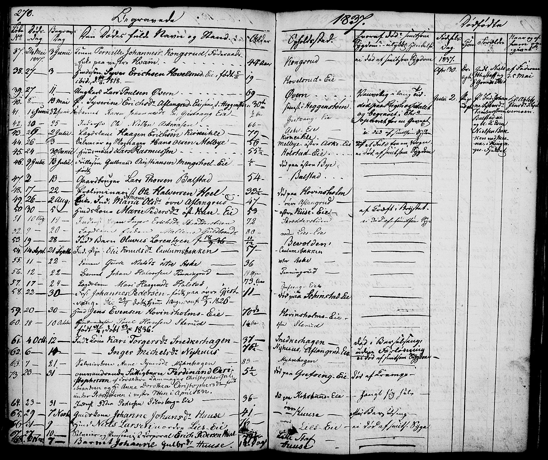 Nes prestekontor, Hedmark, AV/SAH-PREST-020/K/Ka/L0003: Parish register (official) no. 3, 1827-1851, p. 278