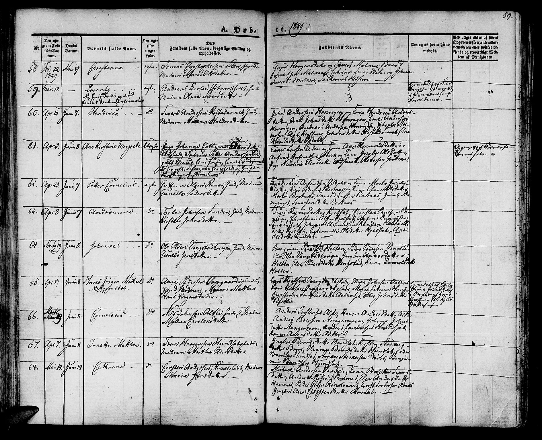 Ministerialprotokoller, klokkerbøker og fødselsregistre - Nord-Trøndelag, AV/SAT-A-1458/741/L0390: Parish register (official) no. 741A04, 1822-1836, p. 59