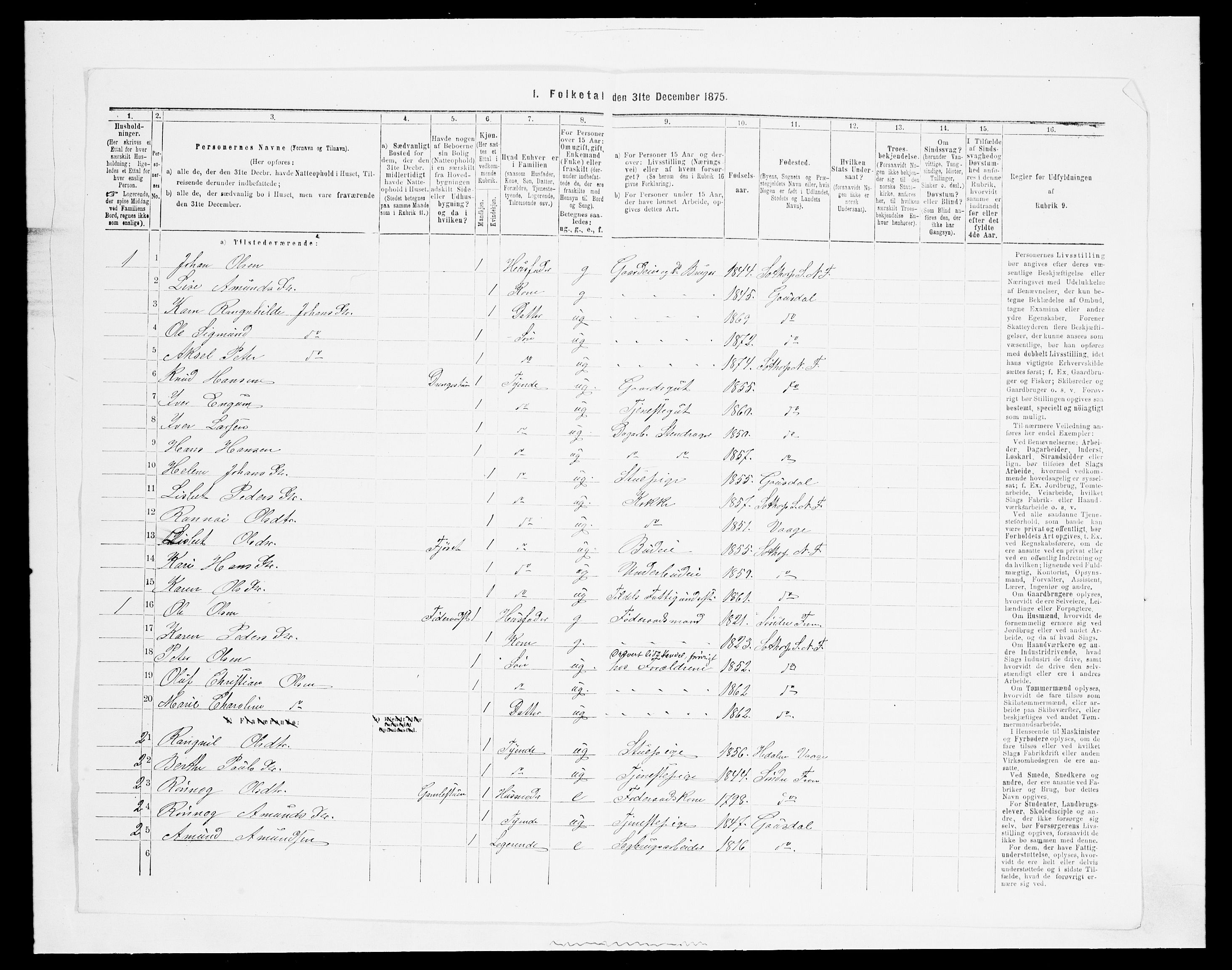 SAH, 1875 census for 0518P Nord-Fron, 1875, p. 519