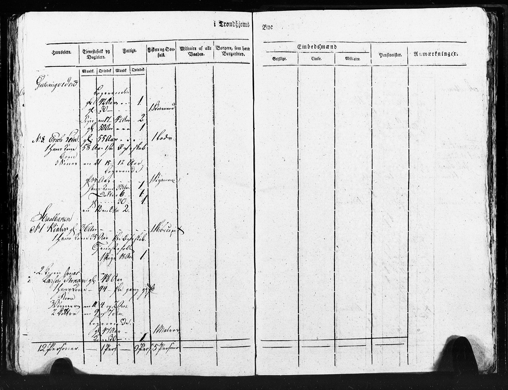 SAT, Census 1815 for Trondheim (transcript), 1815, p. 153