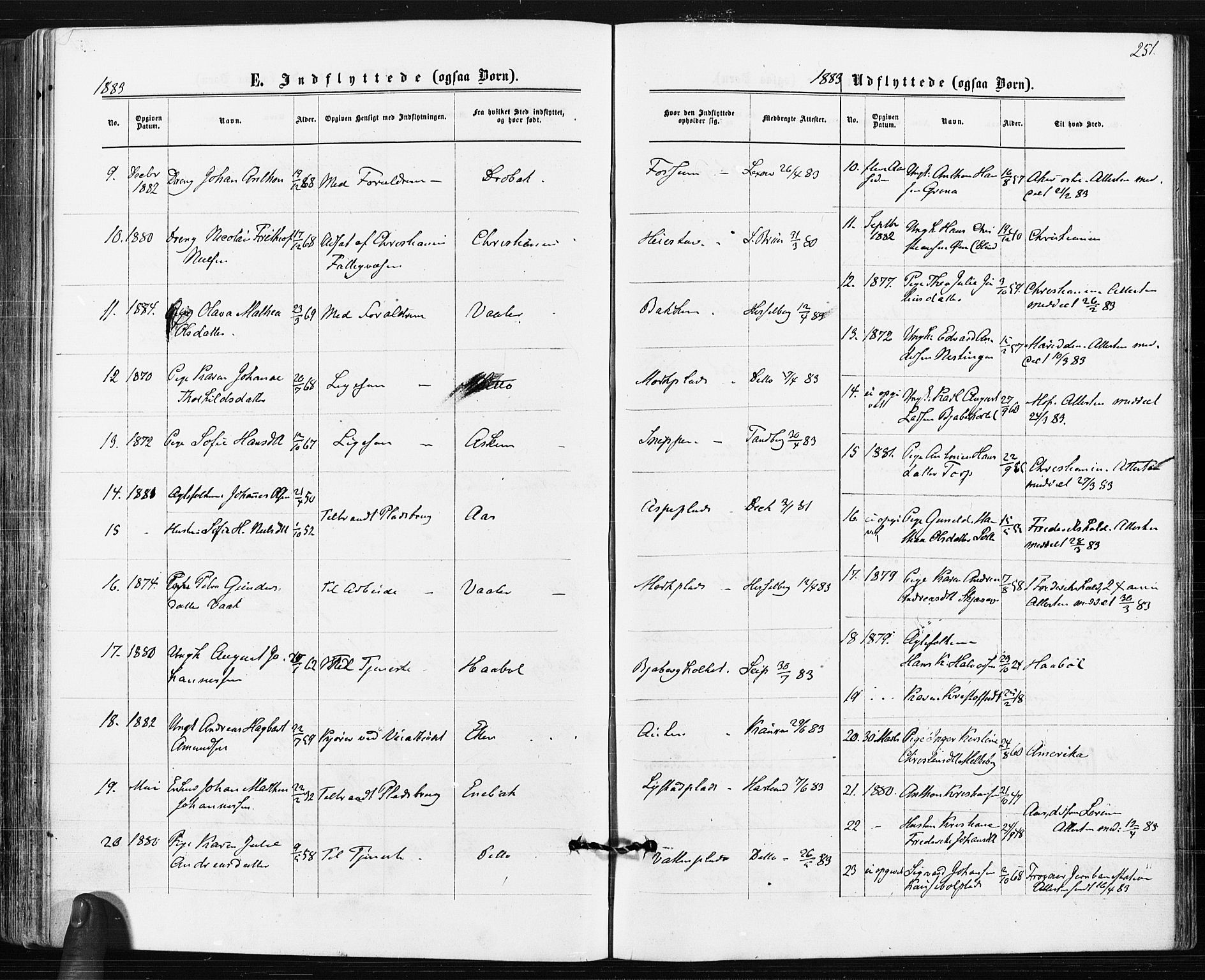 Spydeberg prestekontor Kirkebøker, AV/SAO-A-10924/F/Fa/L0007: Parish register (official) no. I 7, 1875-1885, p. 251