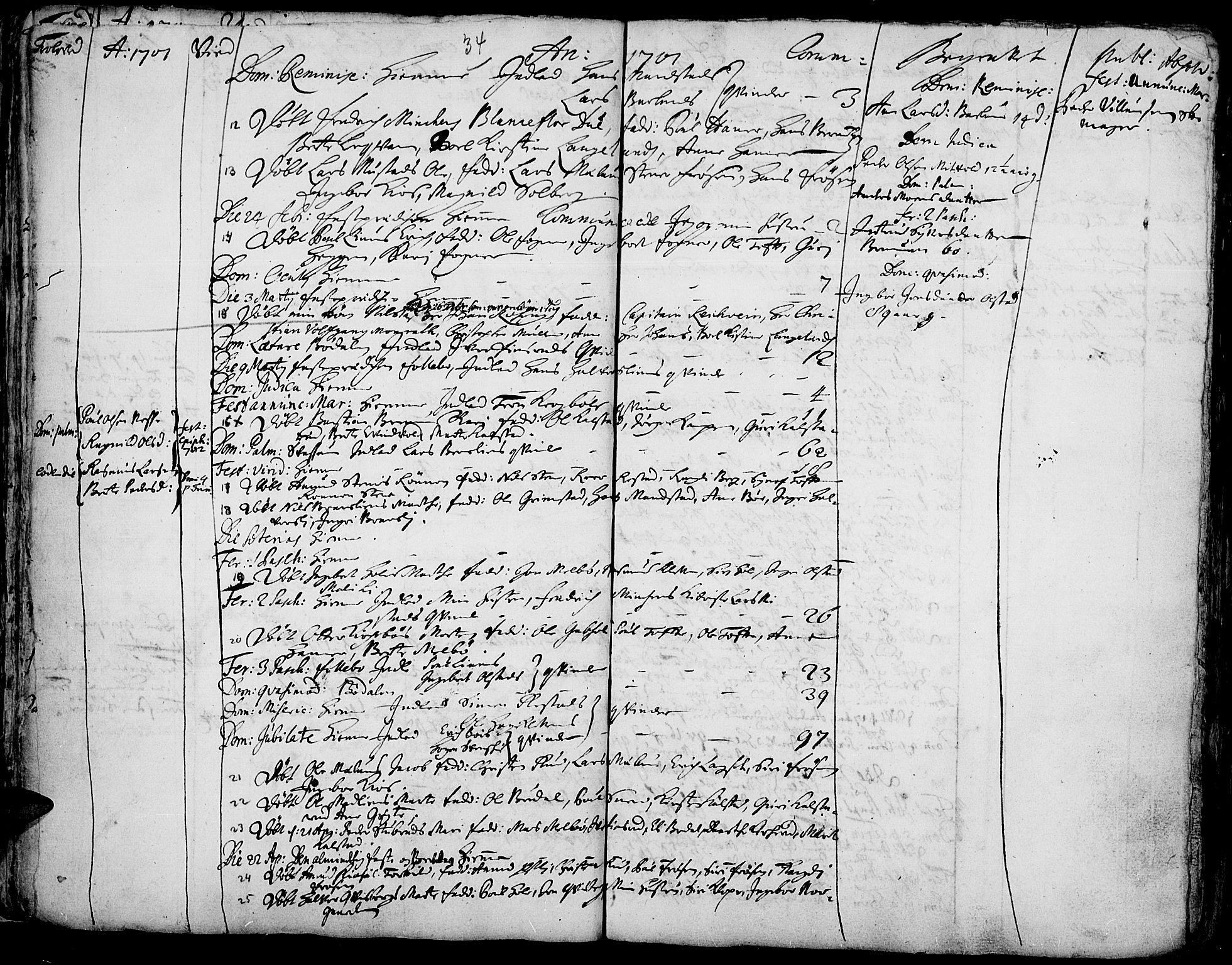Gausdal prestekontor, SAH/PREST-090/H/Ha/Haa/L0001: Parish register (official) no. 1, 1693-1728, p. 34