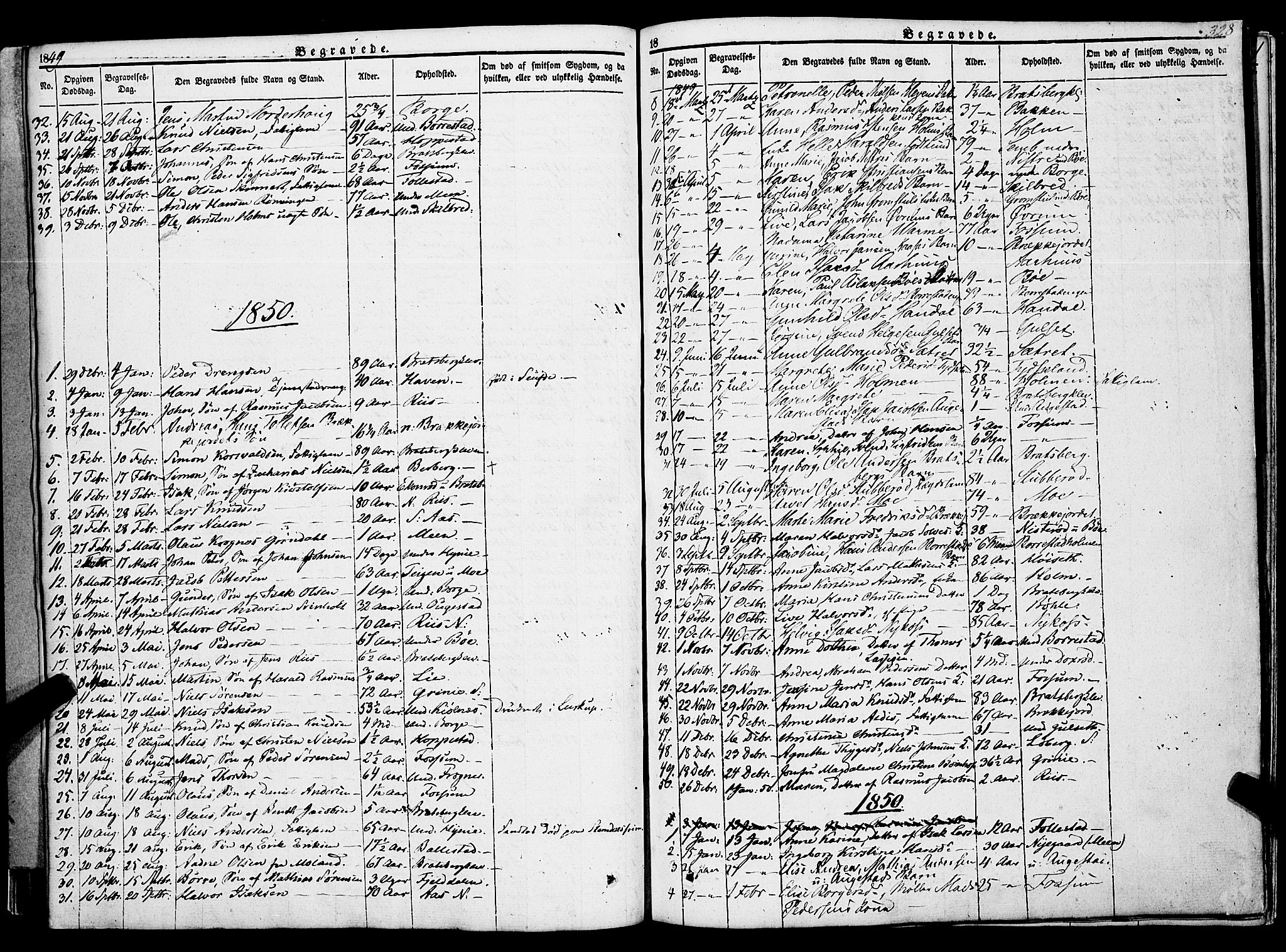 Gjerpen kirkebøker, SAKO/A-265/F/Fa/L0007b: Parish register (official) no. I 7B, 1834-1857, p. 328