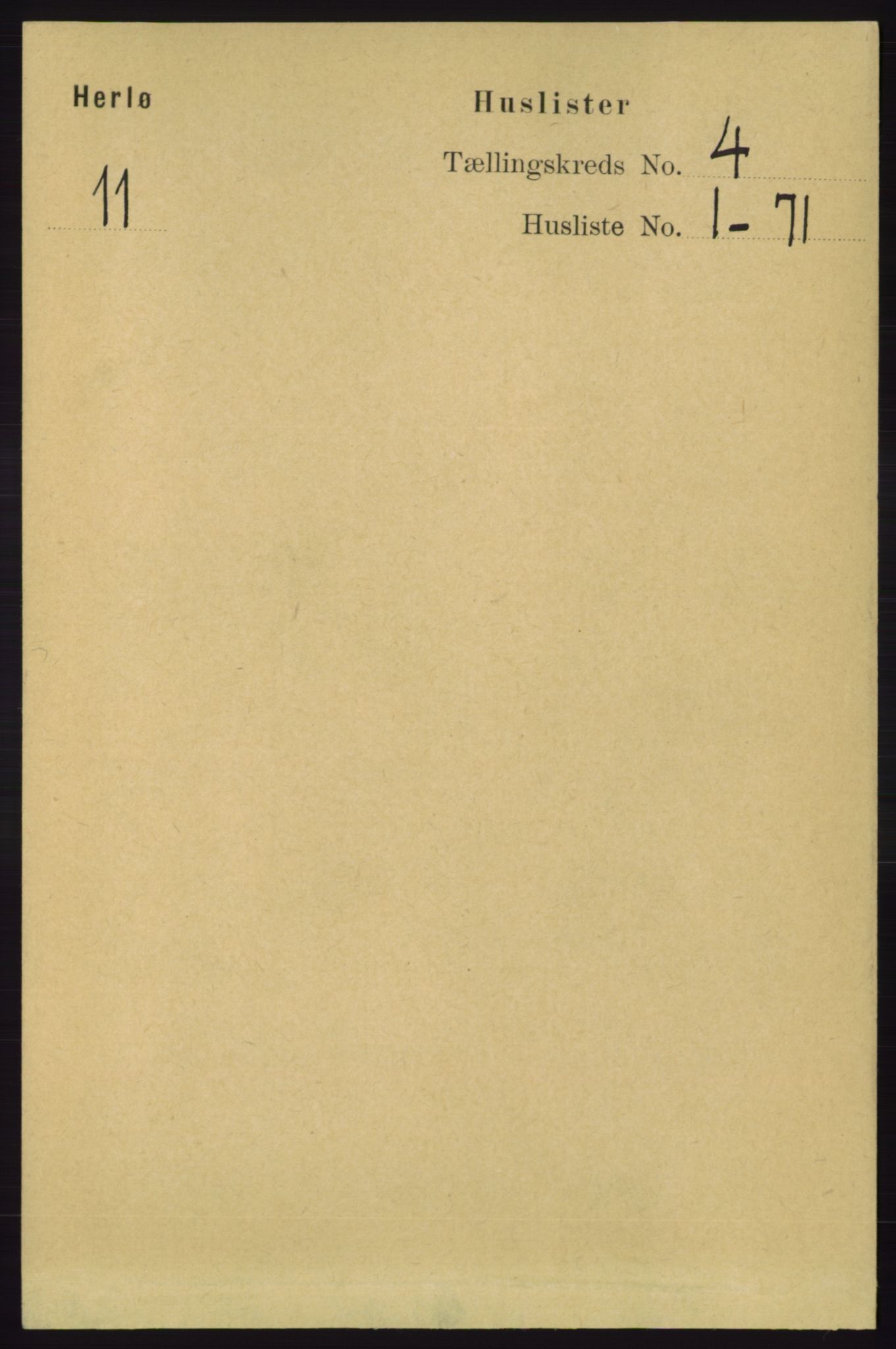 RA, 1891 census for 1258 Herdla, 1891, p. 1470