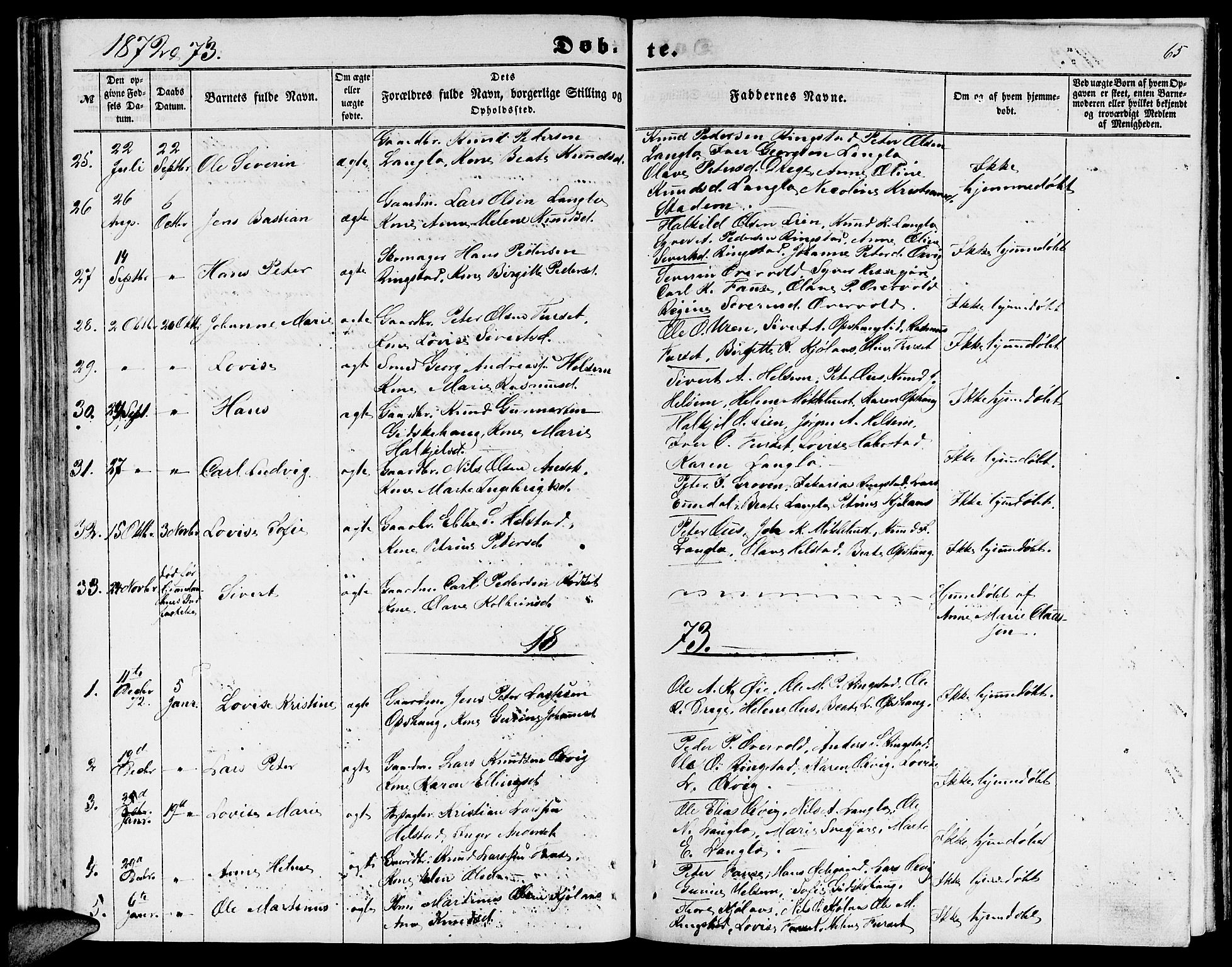 Ministerialprotokoller, klokkerbøker og fødselsregistre - Møre og Romsdal, AV/SAT-A-1454/520/L0291: Parish register (copy) no. 520C03, 1854-1881, p. 65