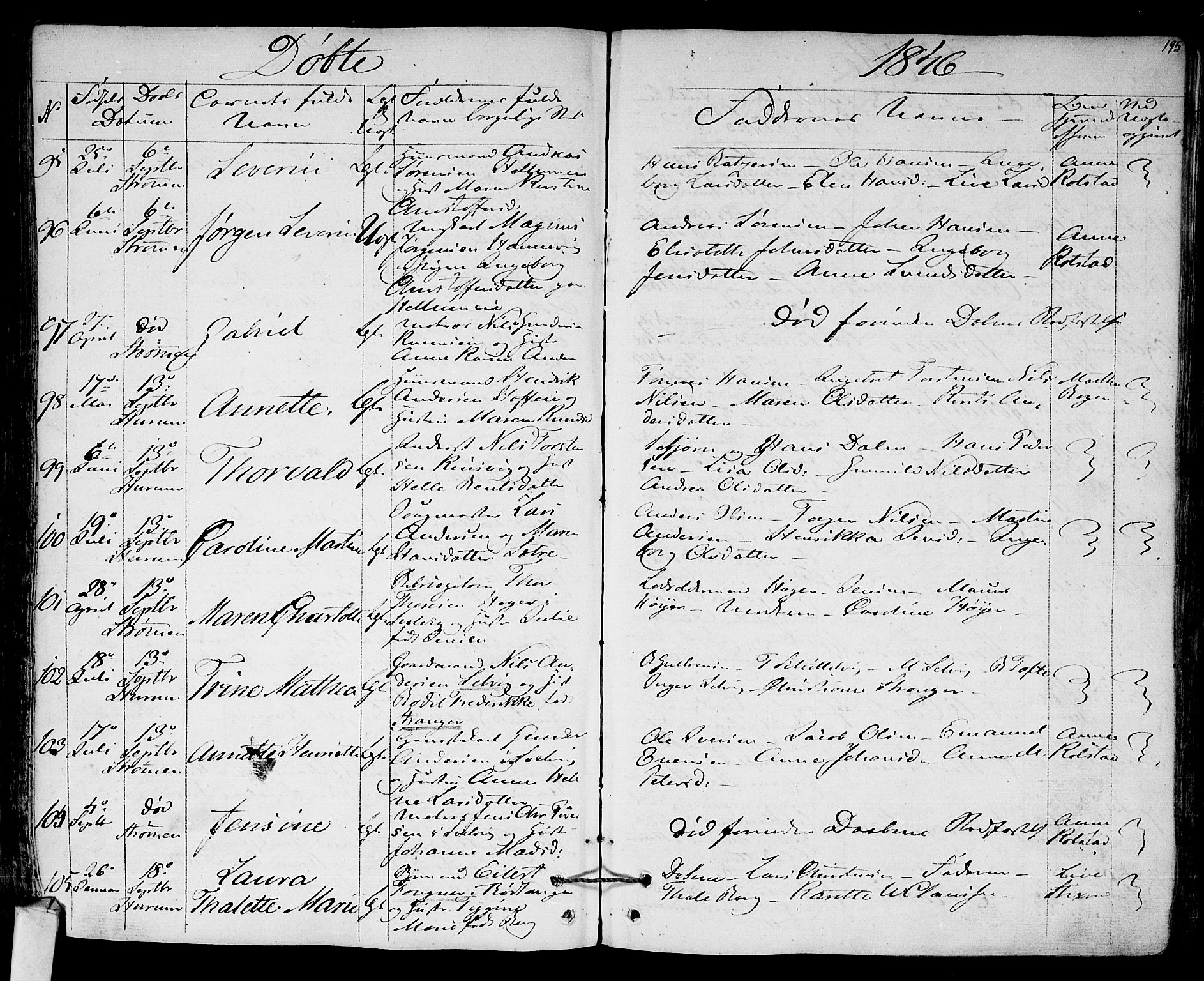 Hurum kirkebøker, AV/SAKO-A-229/F/Fa/L0010: Parish register (official) no. 10, 1827-1846, p. 195