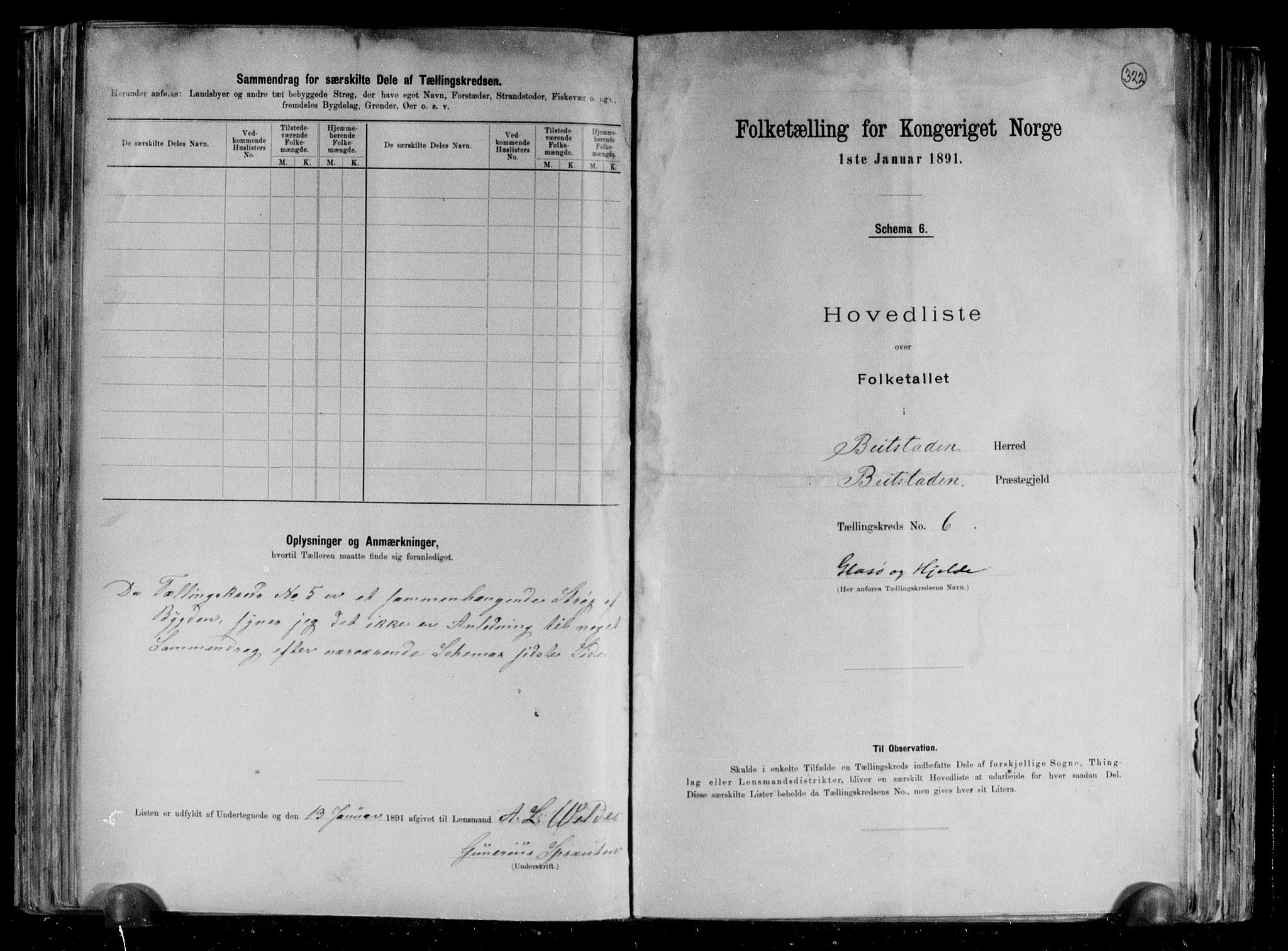 RA, 1891 census for 1727 Beitstad, 1891, p. 19