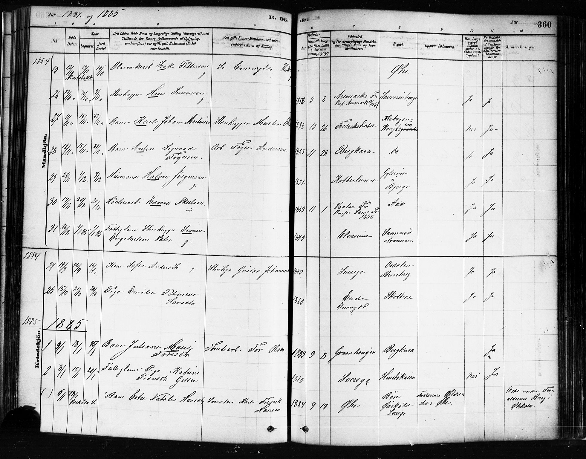 Idd prestekontor Kirkebøker, SAO/A-10911/F/Fc/L0006b: Parish register (official) no. III 6B, 1878-1903, p. 360