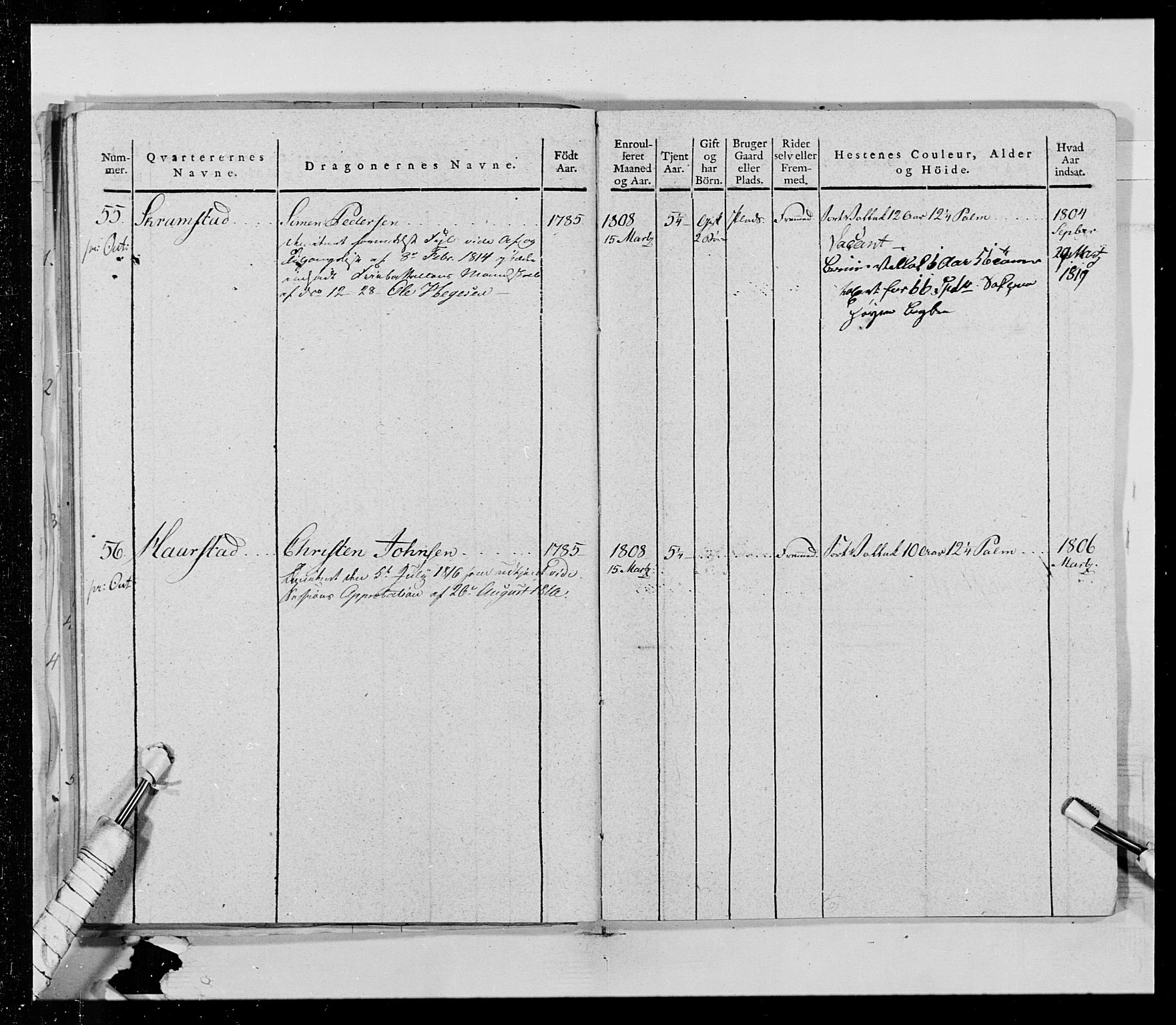 Generalitets- og kommissariatskollegiet, Det kongelige norske kommissariatskollegium, AV/RA-EA-5420/E/Eh/L0014: 3. Sønnafjelske dragonregiment, 1776-1813, p. 53