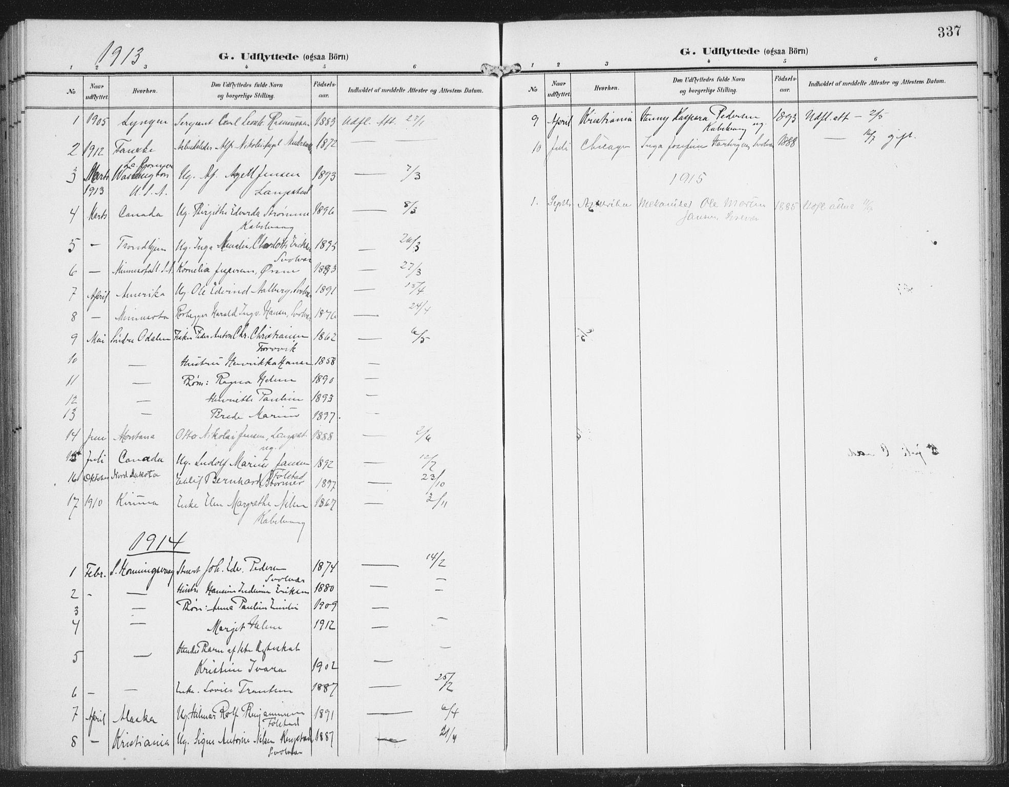 Ministerialprotokoller, klokkerbøker og fødselsregistre - Nordland, SAT/A-1459/874/L1063: Parish register (official) no. 874A07, 1907-1915, p. 337