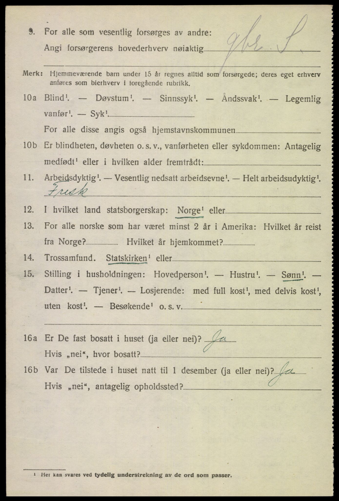 SAK, 1920 census for Eiken, 1920, p. 928