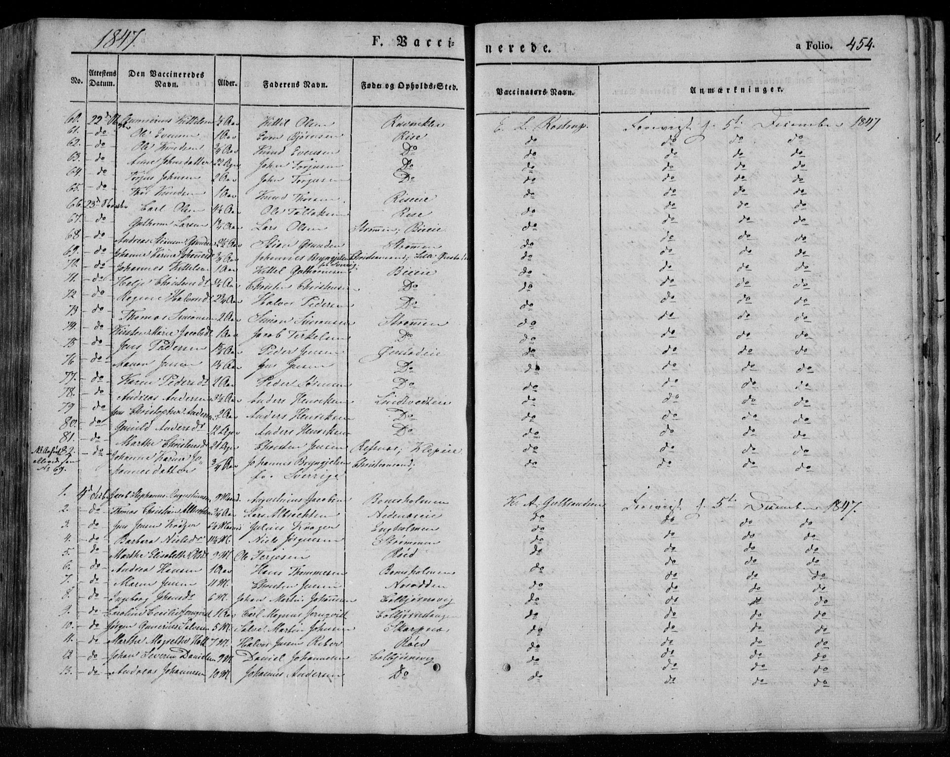 Øyestad sokneprestkontor, AV/SAK-1111-0049/F/Fa/L0014: Parish register (official) no. A 14, 1843-1856, p. 454