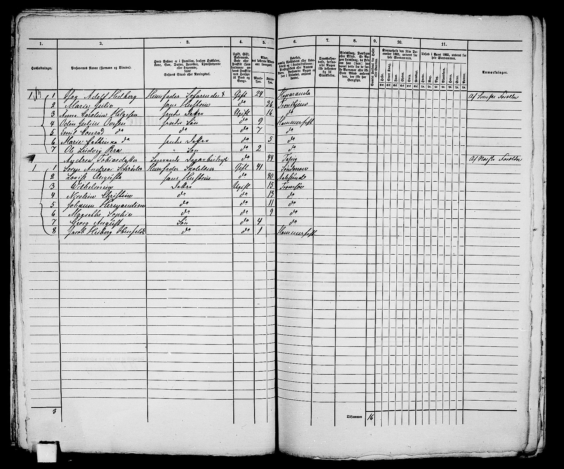 RA, 1865 census for Hammerfest/Hammerfest, 1865, p. 170