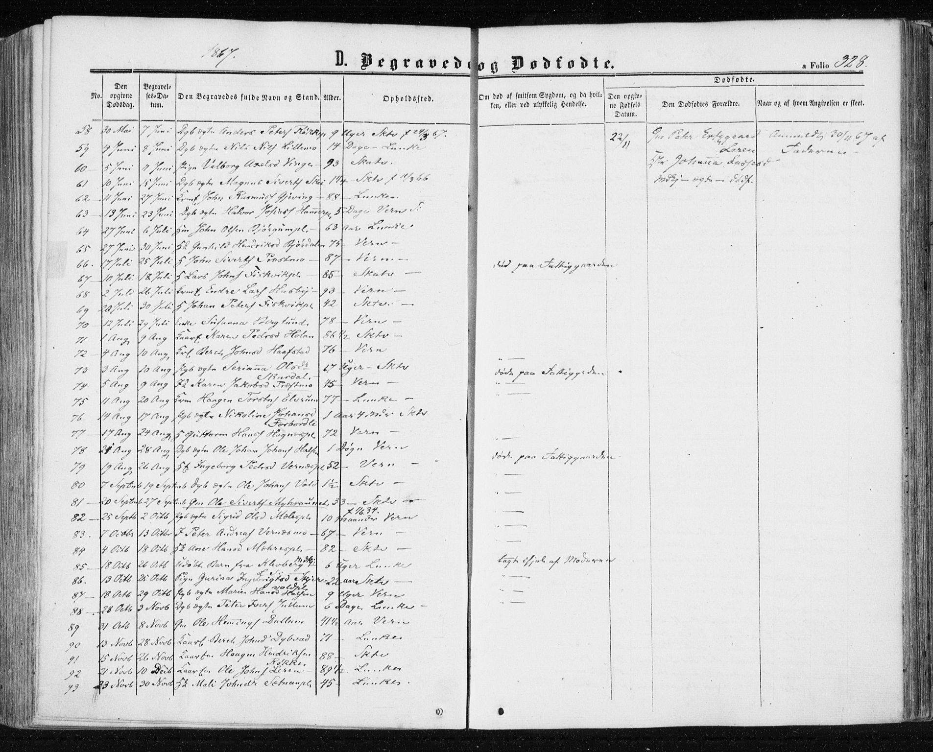 Ministerialprotokoller, klokkerbøker og fødselsregistre - Nord-Trøndelag, SAT/A-1458/709/L0075: Parish register (official) no. 709A15, 1859-1870, p. 328