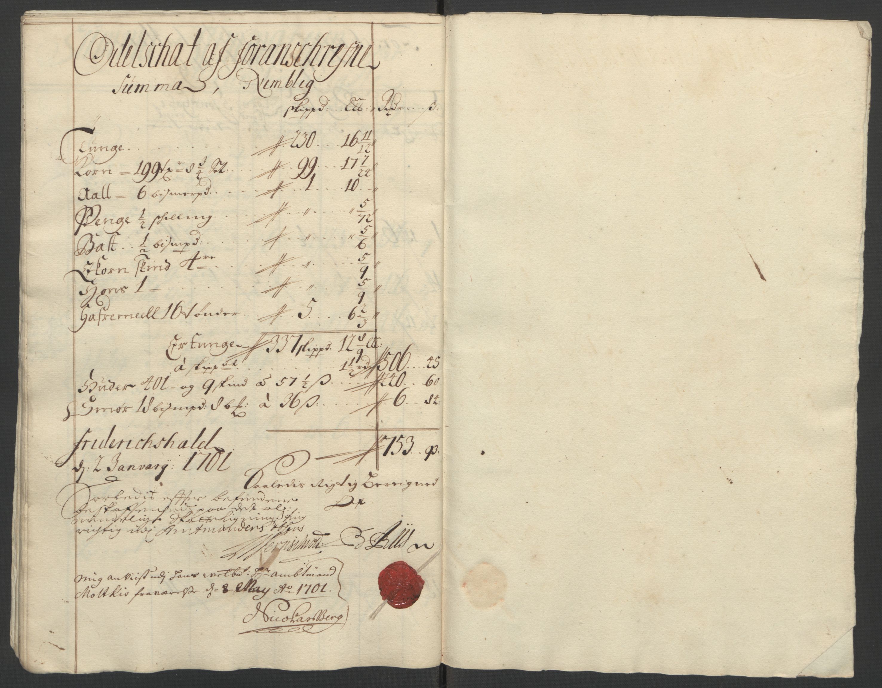 Rentekammeret inntil 1814, Reviderte regnskaper, Fogderegnskap, AV/RA-EA-4092/R01/L0015: Fogderegnskap Idd og Marker, 1700-1701, p. 167