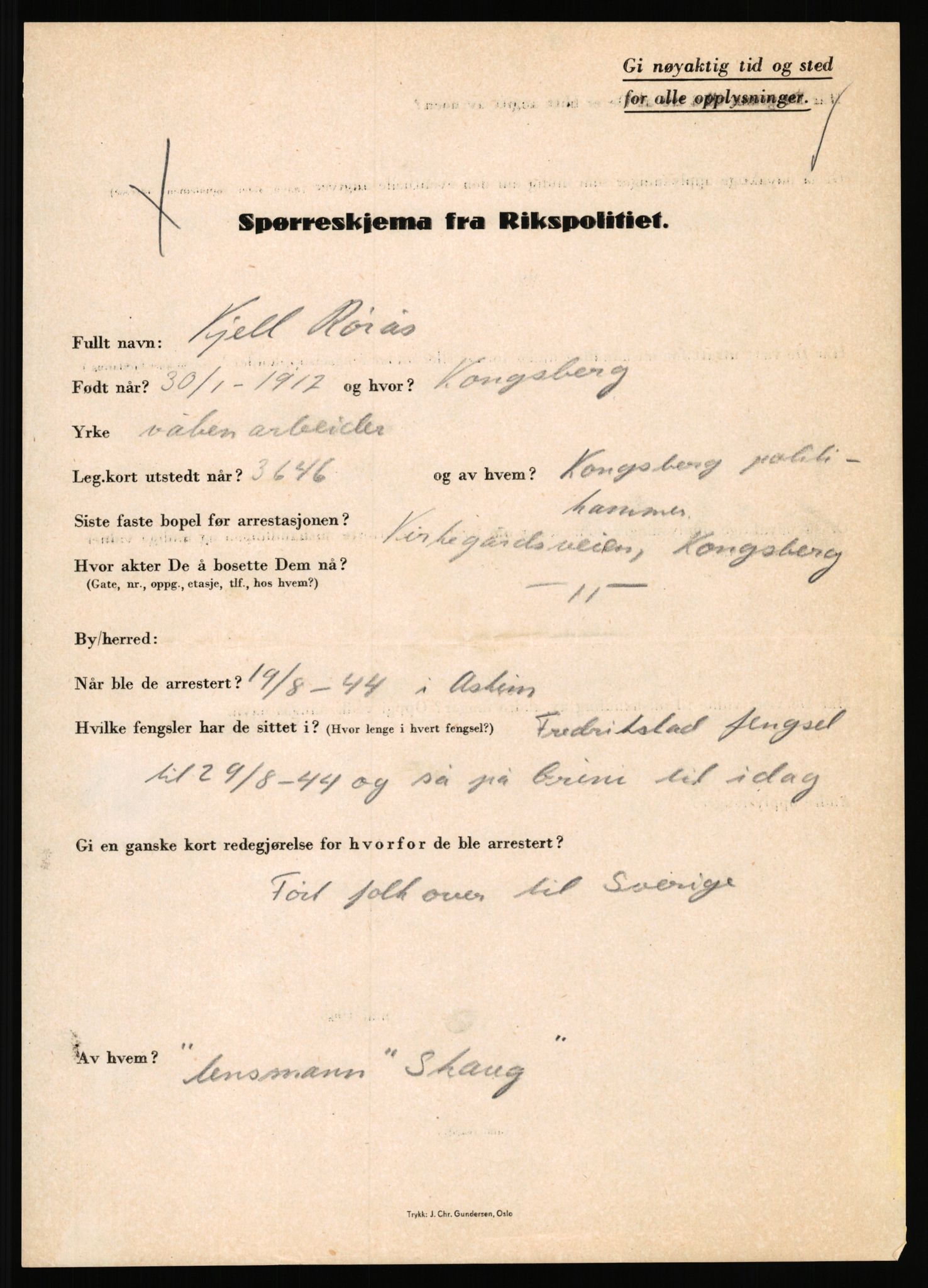 Rikspolitisjefen, AV/RA-S-1560/L/L0014: Pettersen, Aksel - Savosnick, Ernst, 1940-1945, p. 1024