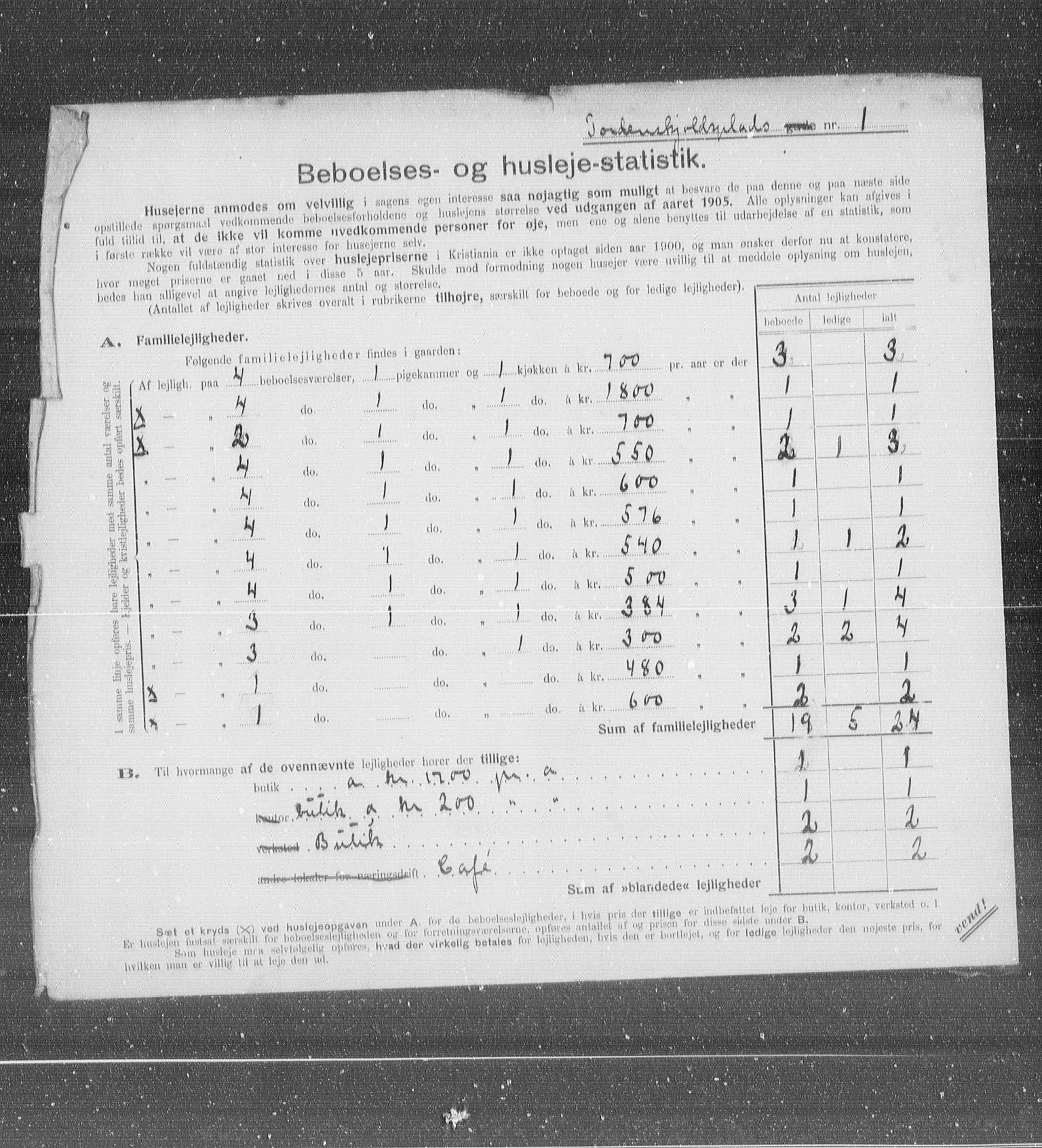 OBA, Municipal Census 1905 for Kristiania, 1905, p. 59732