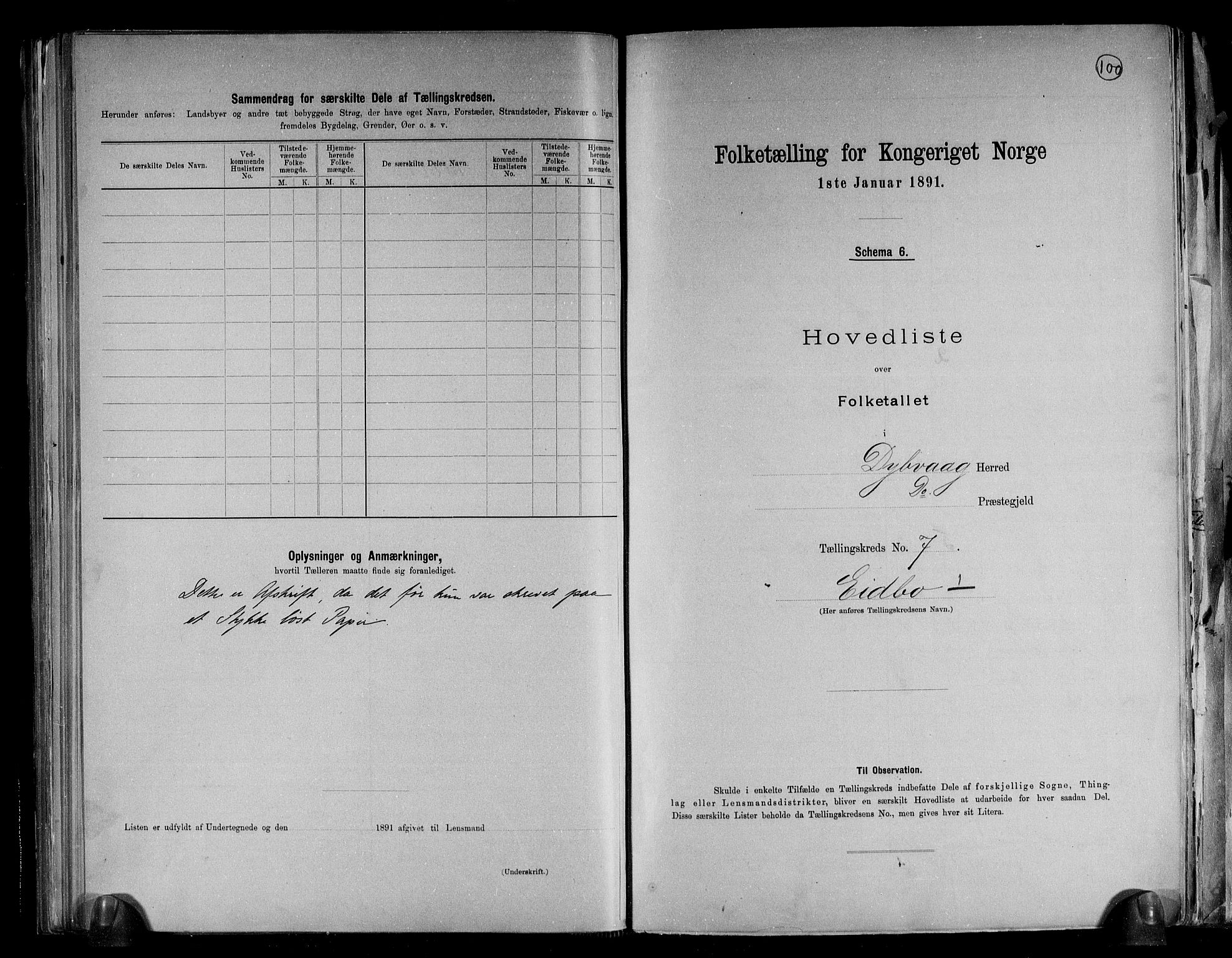 RA, 1891 census for 0915 Dypvåg, 1891, p. 21