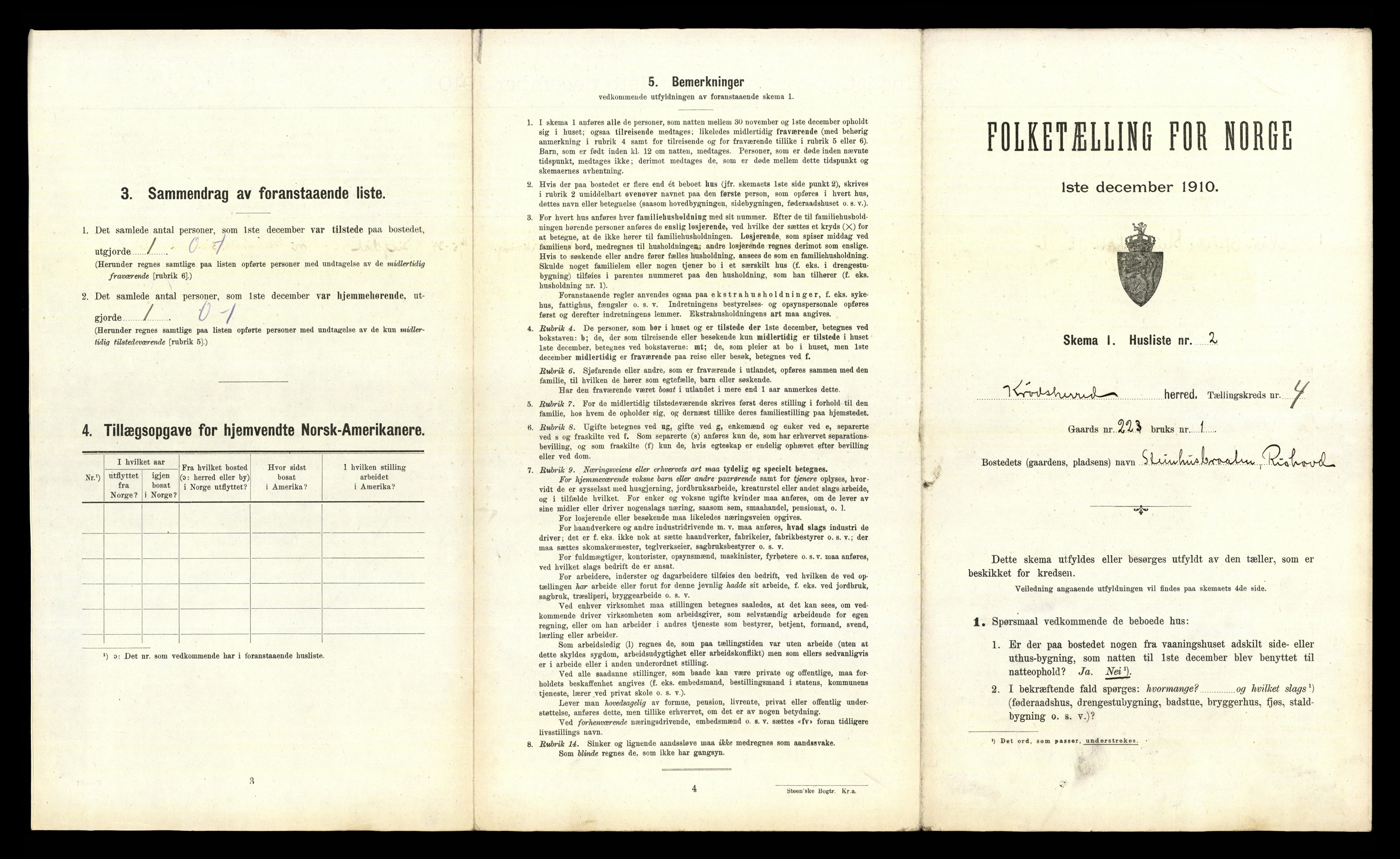 RA, 1910 census for Krødsherad, 1910, p. 631