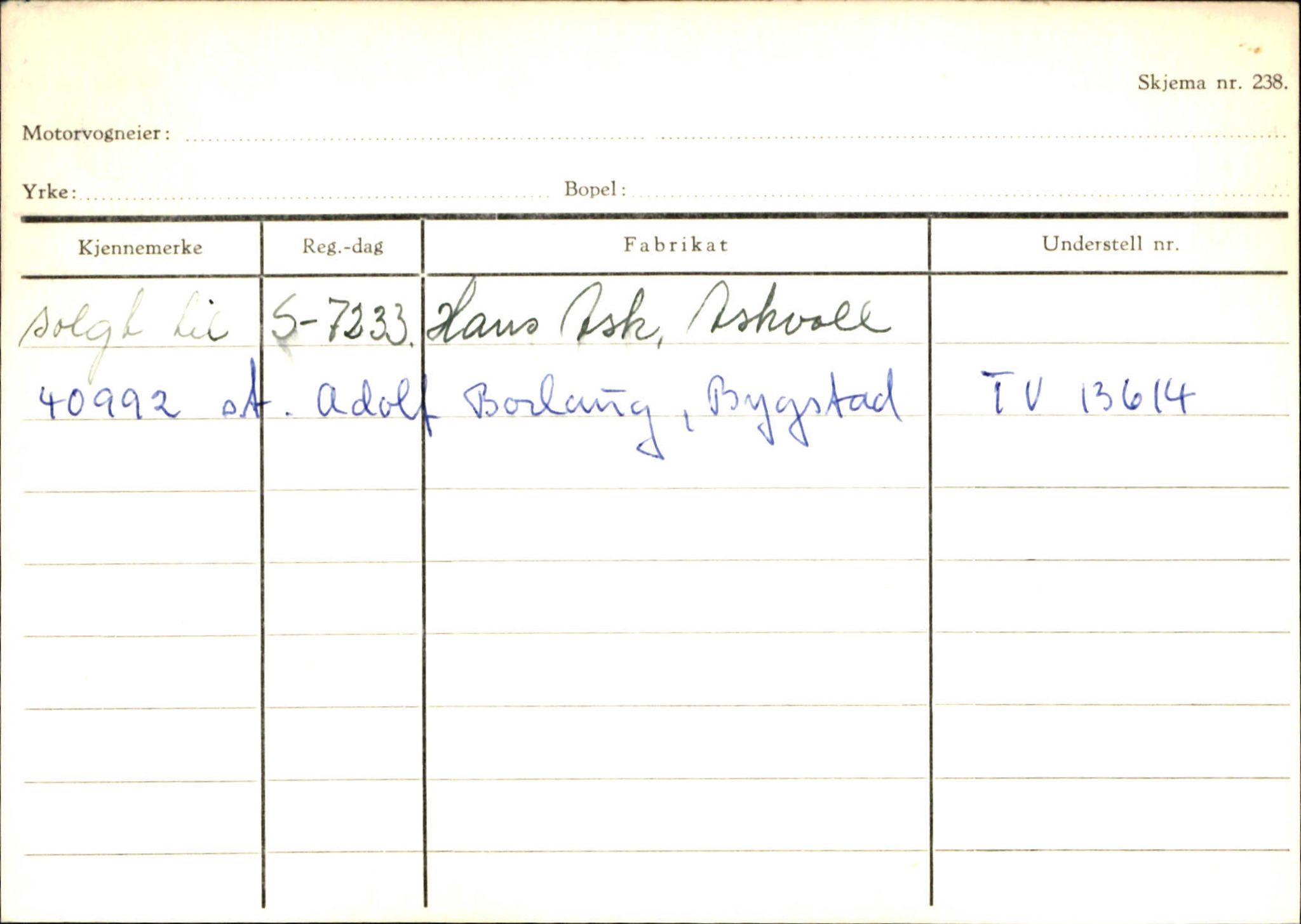 Statens vegvesen, Sogn og Fjordane vegkontor, AV/SAB-A-5301/4/F/L0132: Eigarregister Askvoll A-Å. Balestrand A-Å, 1945-1975, p. 94